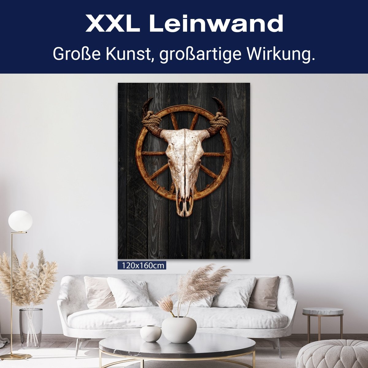 Leinwandbild Totenkopf, Schädel, Bulle, Hochformat M0769 kaufen - Bild 9 Leinwandbild Totenkopf, Schädel, Bulle, Hochformat M0769 kaufen - Bild 9