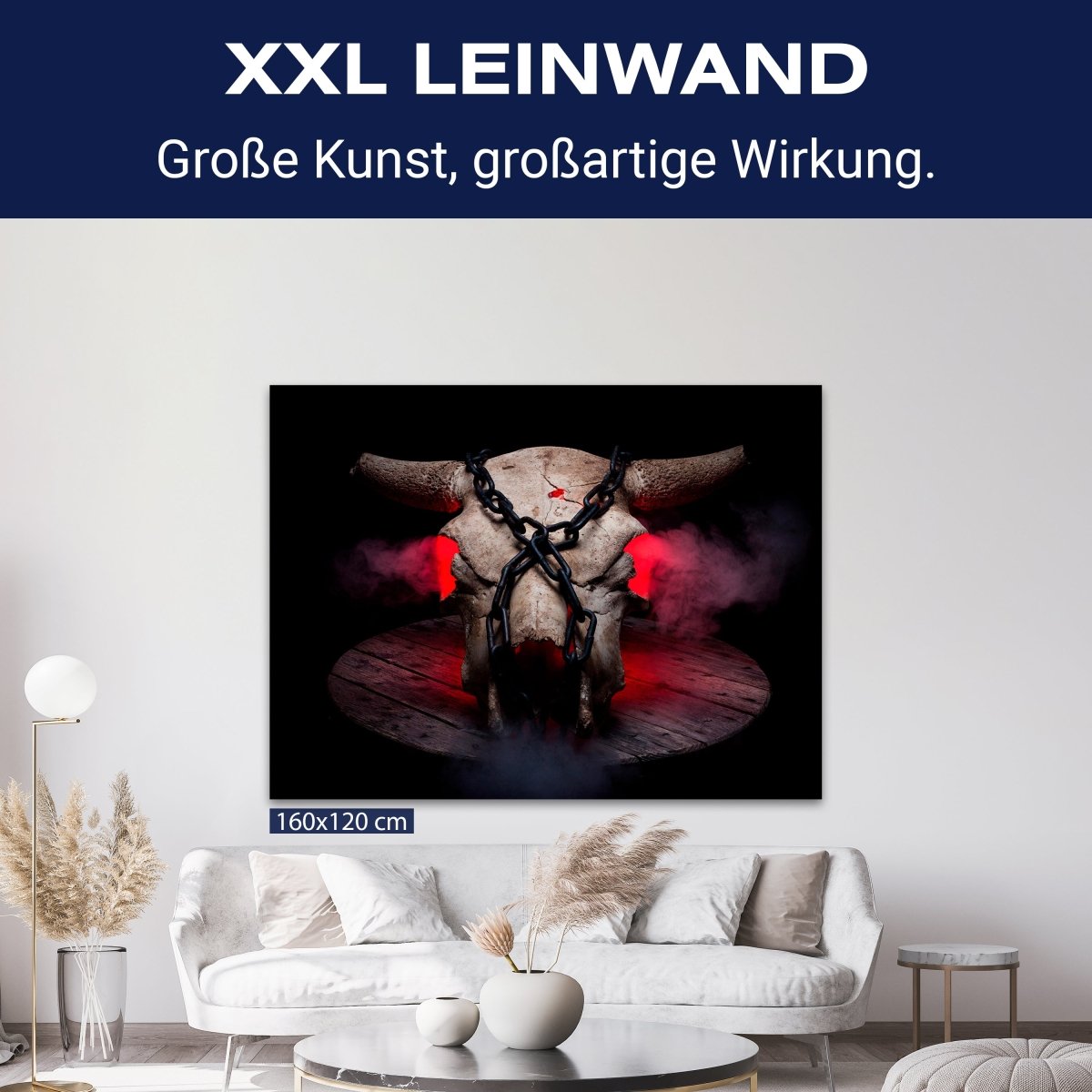 Leinwandbild Totenkopf, Schädel, Bulle, Querformat M0775 kaufen - Bild 9 Leinwandbild Totenkopf, Schädel, Bulle, Querformat M0775 kaufen - Bild 9