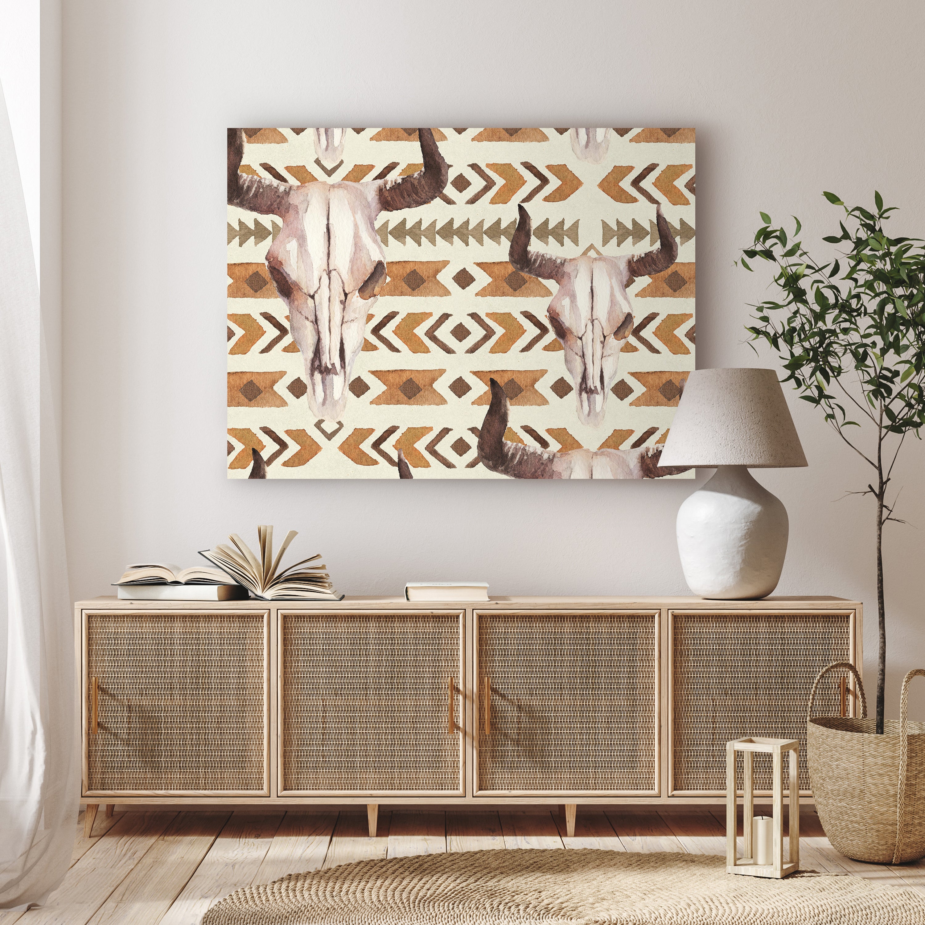 Leinwandbild Totenkopf, Schädel, Bulle, Querformat M0777 kaufen - Bild 2 Leinwandbild Totenkopf, Schädel, Bulle, Querformat M0777 kaufen - Bild 2