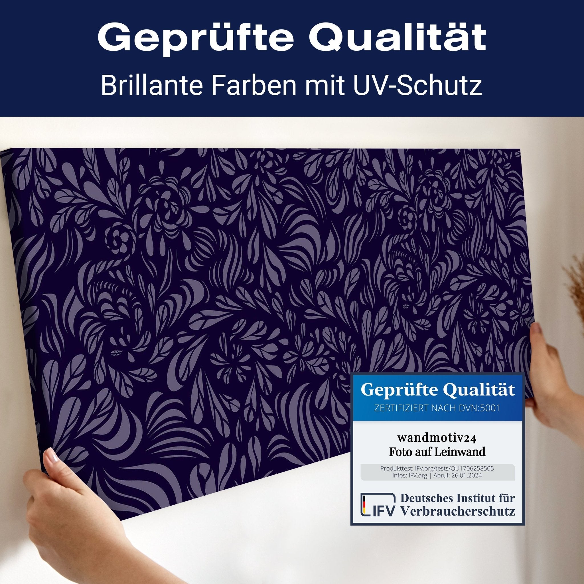 Leinwandbild Abstraktes Fantasie Blumenmuster M0778 kaufen - Bild 4 Leinwandbild Abstraktes Fantasie Blumenmuster M0778 kaufen - Bild 4