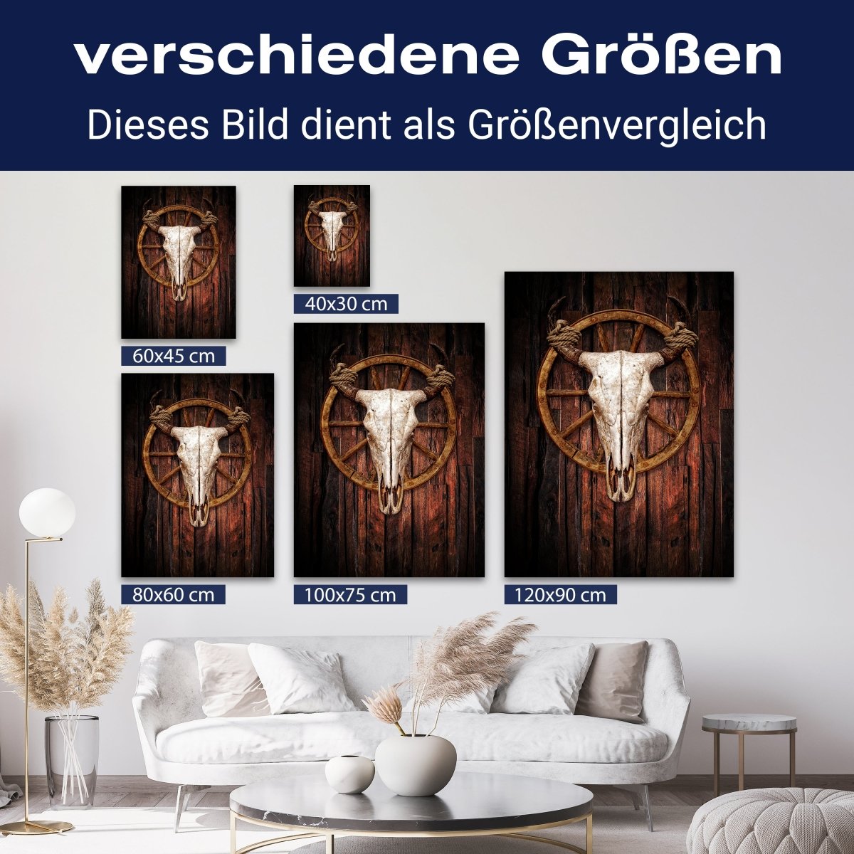 Leinwandbild Stier, Totenkopf, Hochformat M0786 kaufen - Bild 8 Leinwandbild Stier, Totenkopf, Hochformat M0786 kaufen - Bild 8
