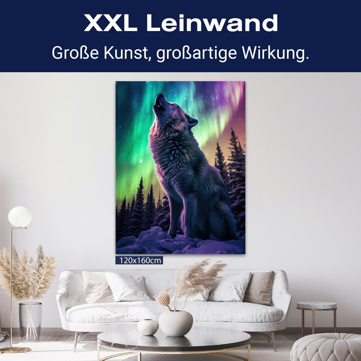 Leinwandbild Wolf, Polarlicht, Hochformat M0793 kaufen - Bild 9 Leinwandbild Wolf, Polarlicht, Hochformat M0793 kaufen - Bild 9