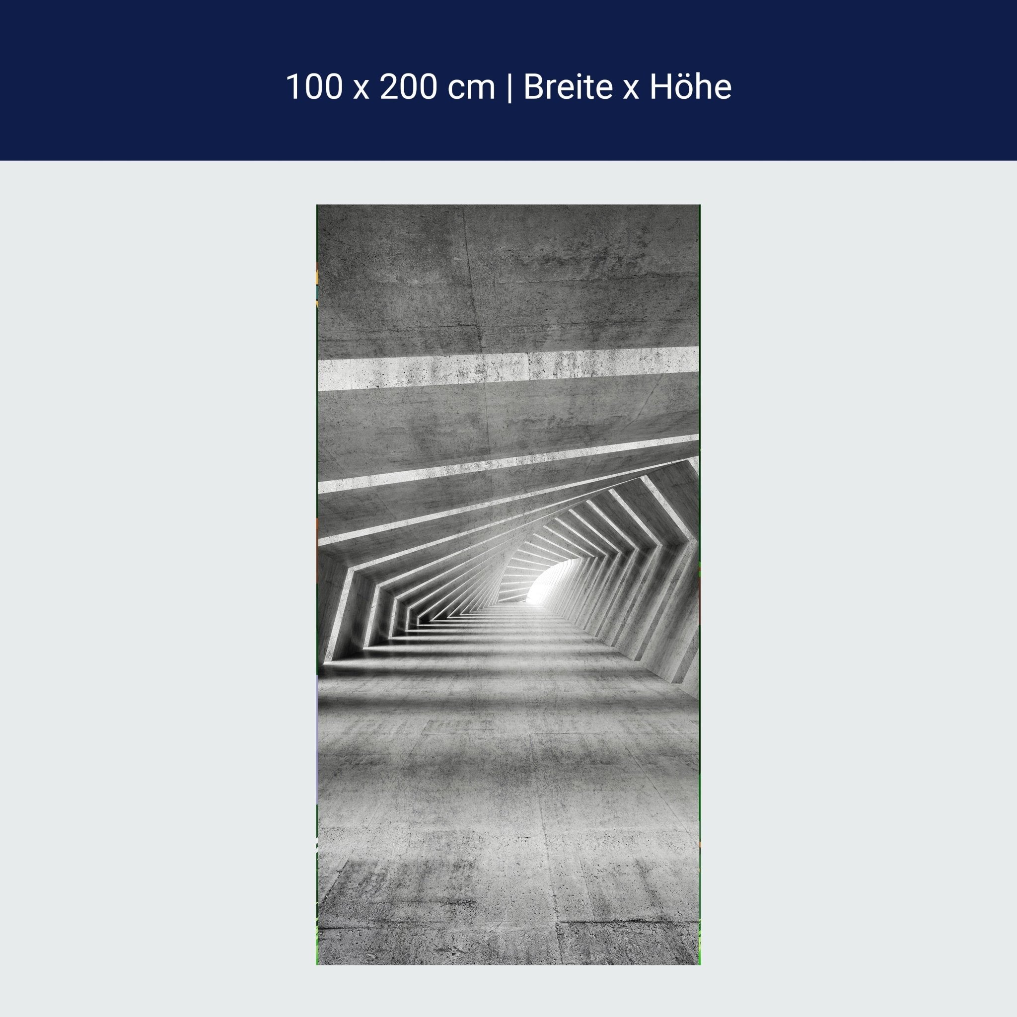 Türtapete beleuchteter Beton-Korridor M0794 Türtapete beleuchteter Beton-Korridor M0794