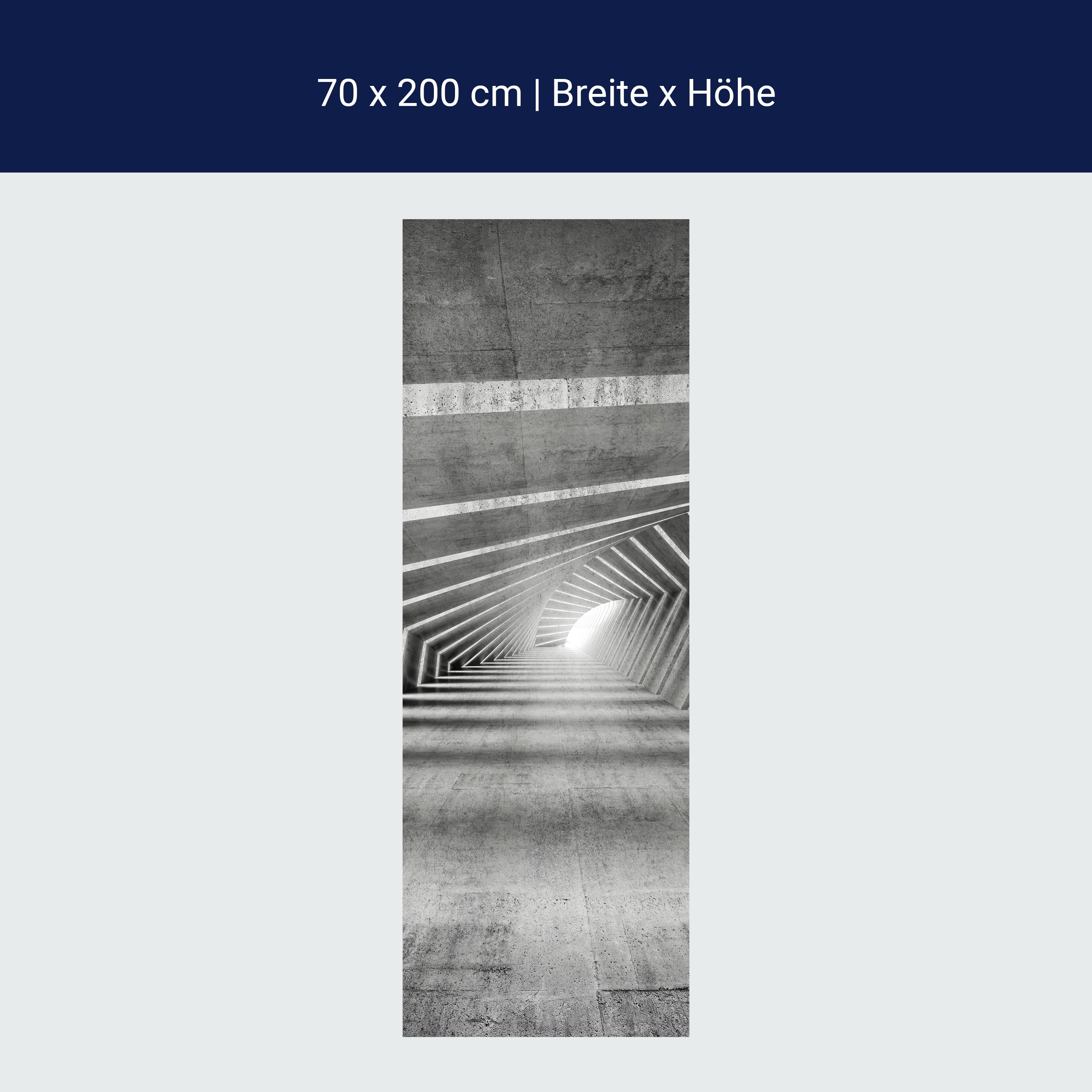 Türtapete beleuchteter Beton-Korridor M0794 Türtapete beleuchteter Beton-Korridor M0794