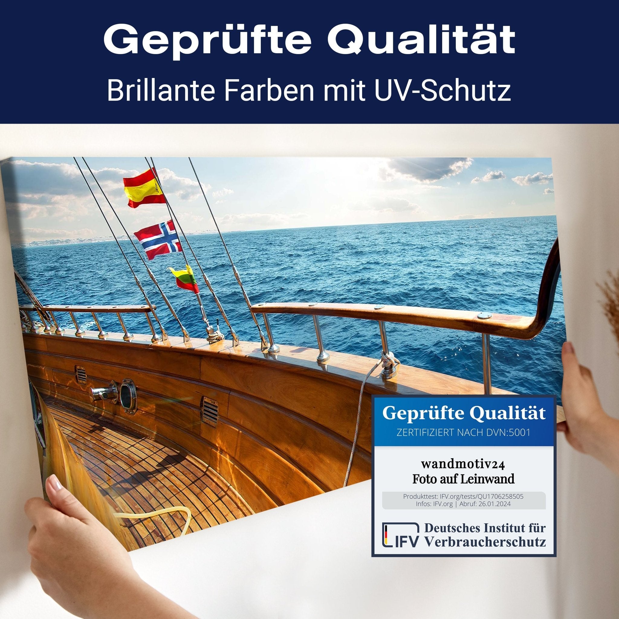 Leinwandbild Yacht im Meer an sonnigen Tag M0795 kaufen - Bild 4 Leinwandbild Yacht im Meer an sonnigen Tag M0795 kaufen - Bild 4