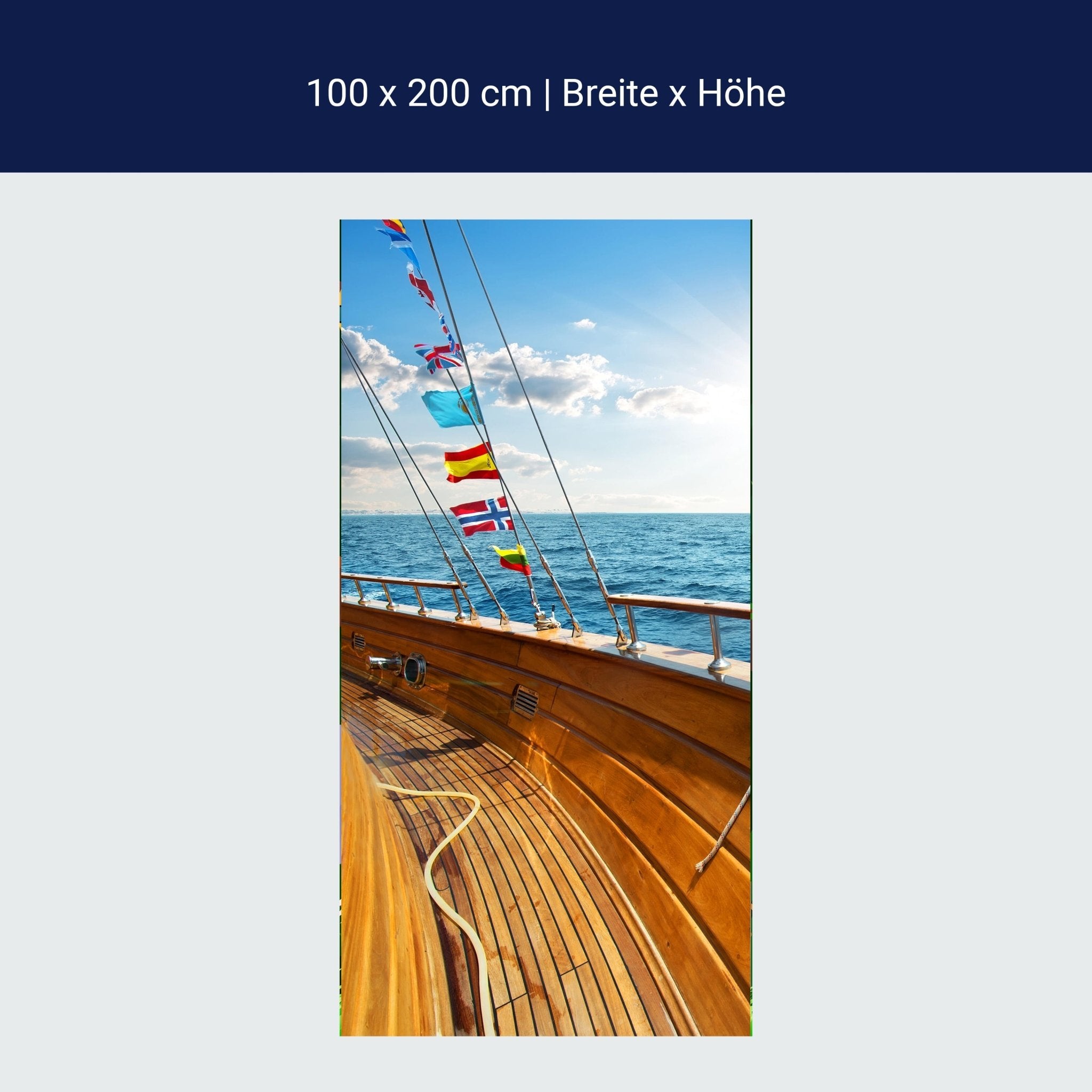 Türtapete Yacht im Meer an sonnigen Tag M0795 Türtapete Yacht im Meer an sonnigen Tag M0795