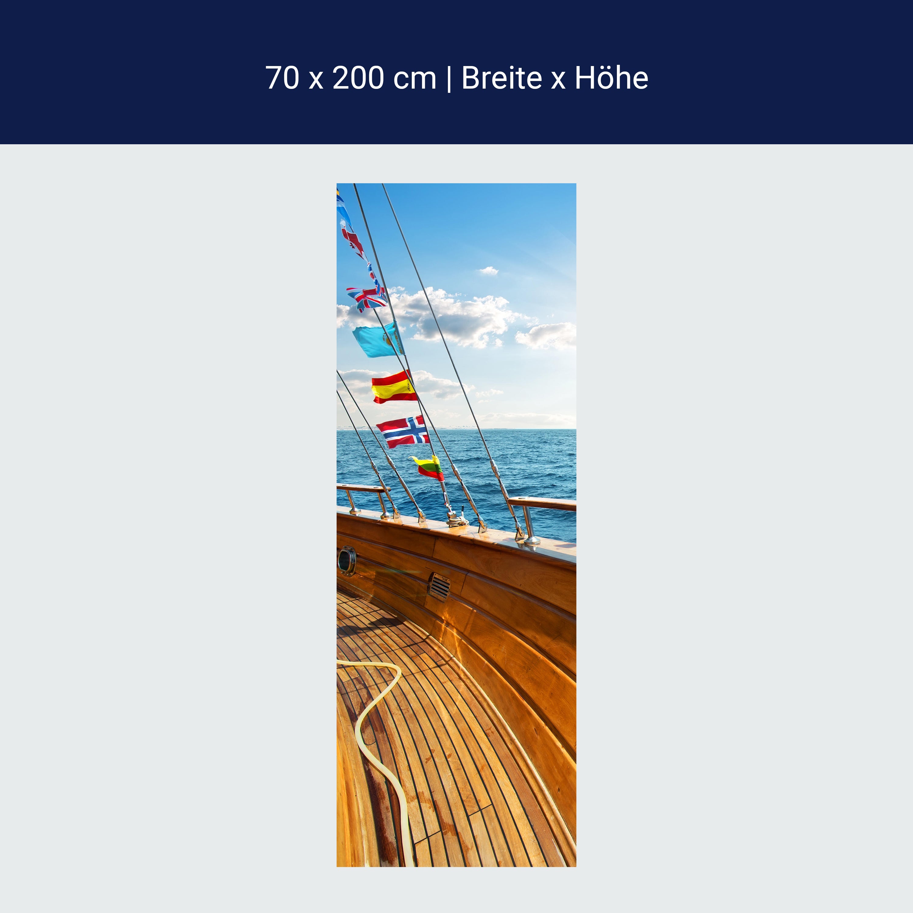 Türtapete Yacht im Meer an sonnigen Tag M0795 Türtapete Yacht im Meer an sonnigen Tag M0795