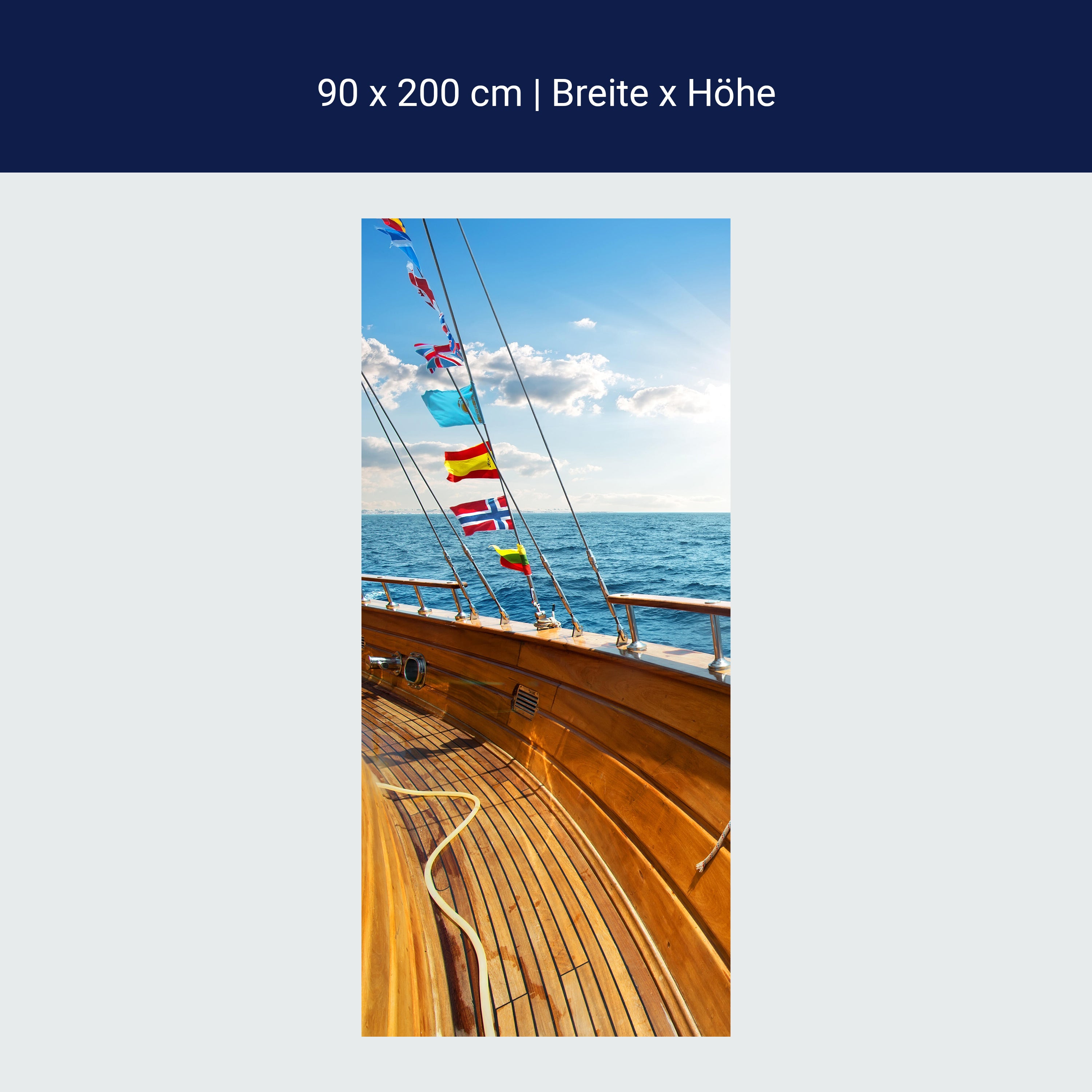 Türtapete Yacht im Meer an sonnigen Tag M0795 Türtapete Yacht im Meer an sonnigen Tag M0795
