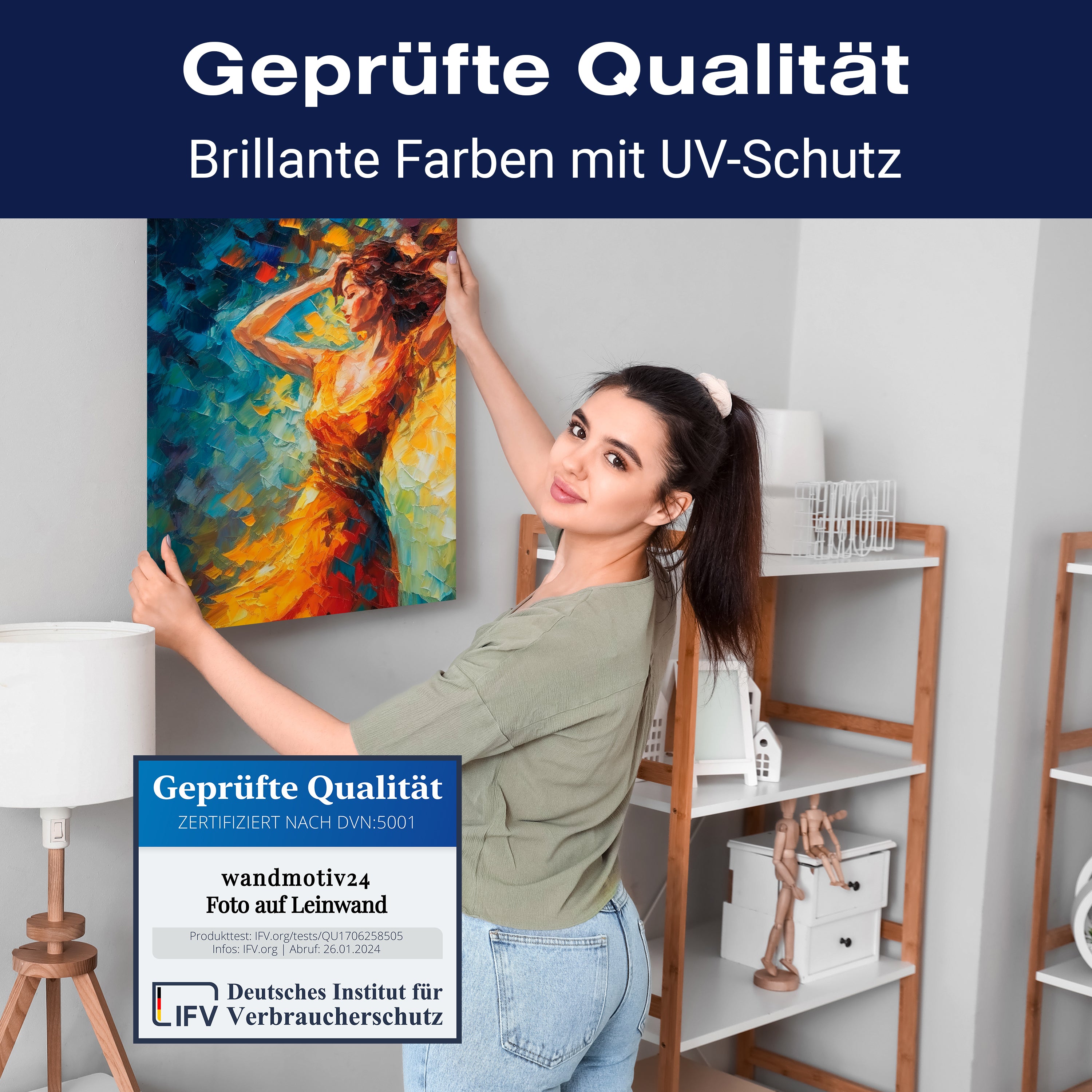 Leinwandbild Malerei, Frau, Hochformat M0802 kaufen - Bild 4 Leinwandbild Malerei, Frau, Hochformat M0802 kaufen - Bild 4