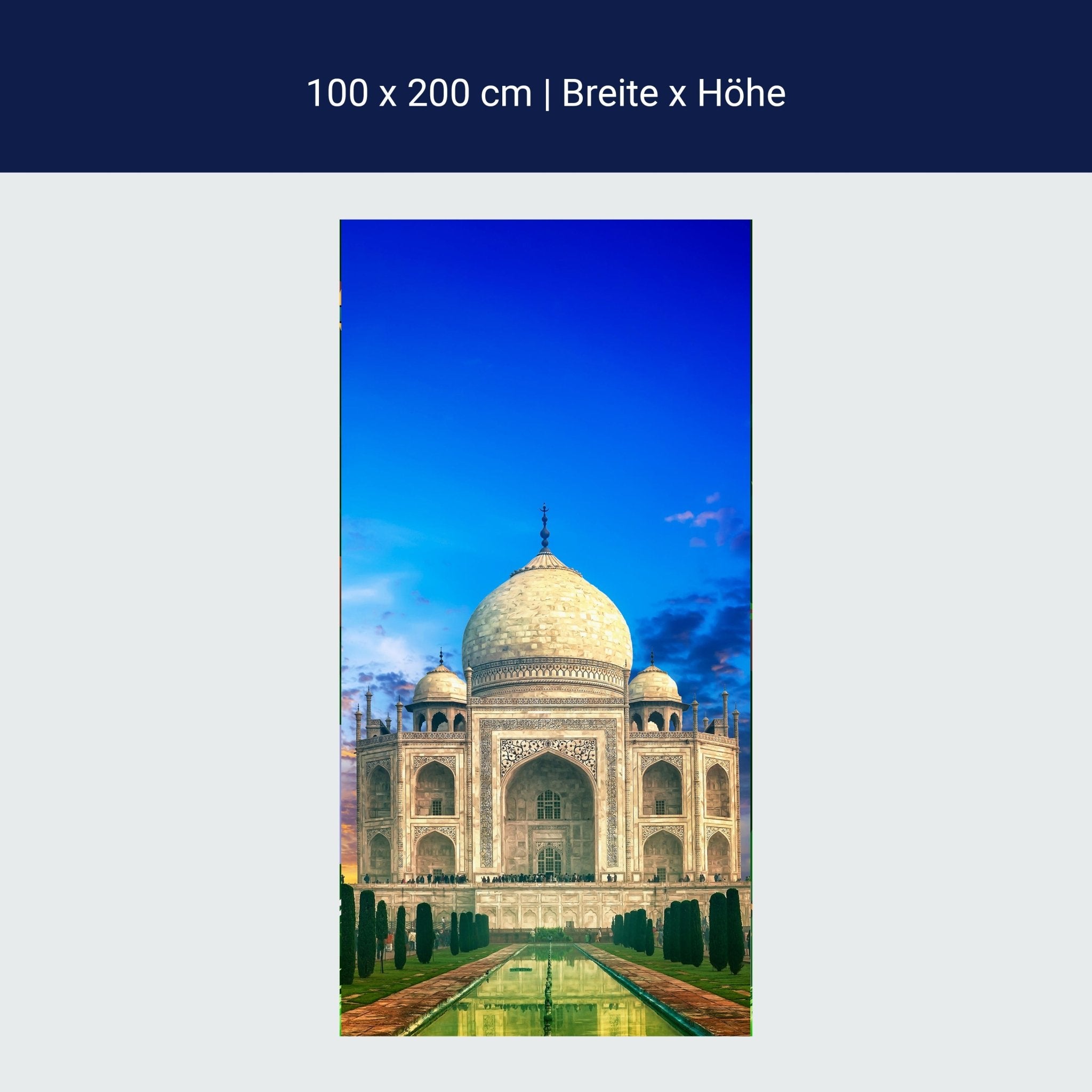 Türtapete Taj Mahal Indien Sonnenuntergang M0803 Türtapete Taj Mahal Indien Sonnenuntergang M0803