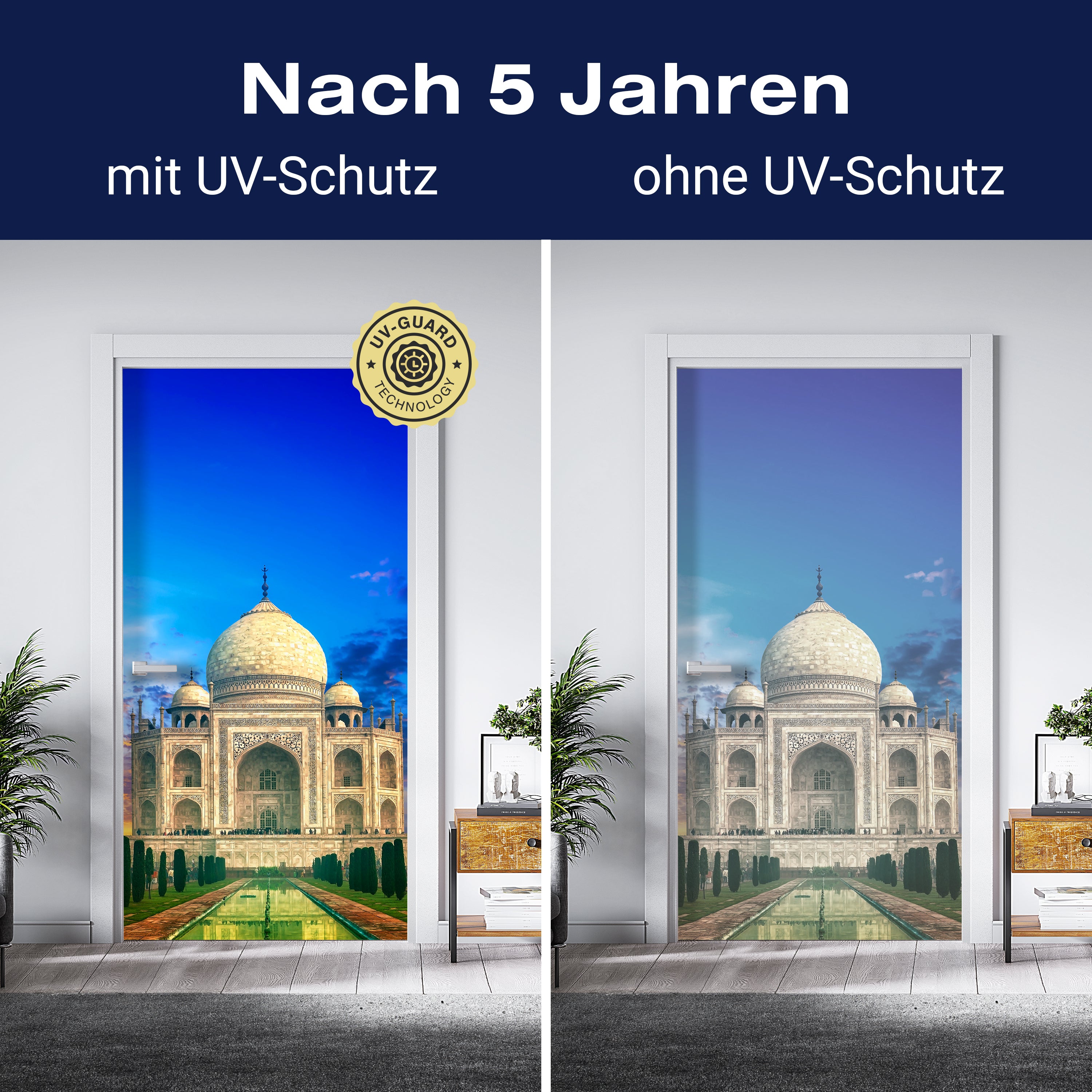 Türtapete Taj Mahal Indien Sonnenuntergang M0803 - Bild 4 Türtapete Taj Mahal Indien Sonnenuntergang M0803 - Bild 4