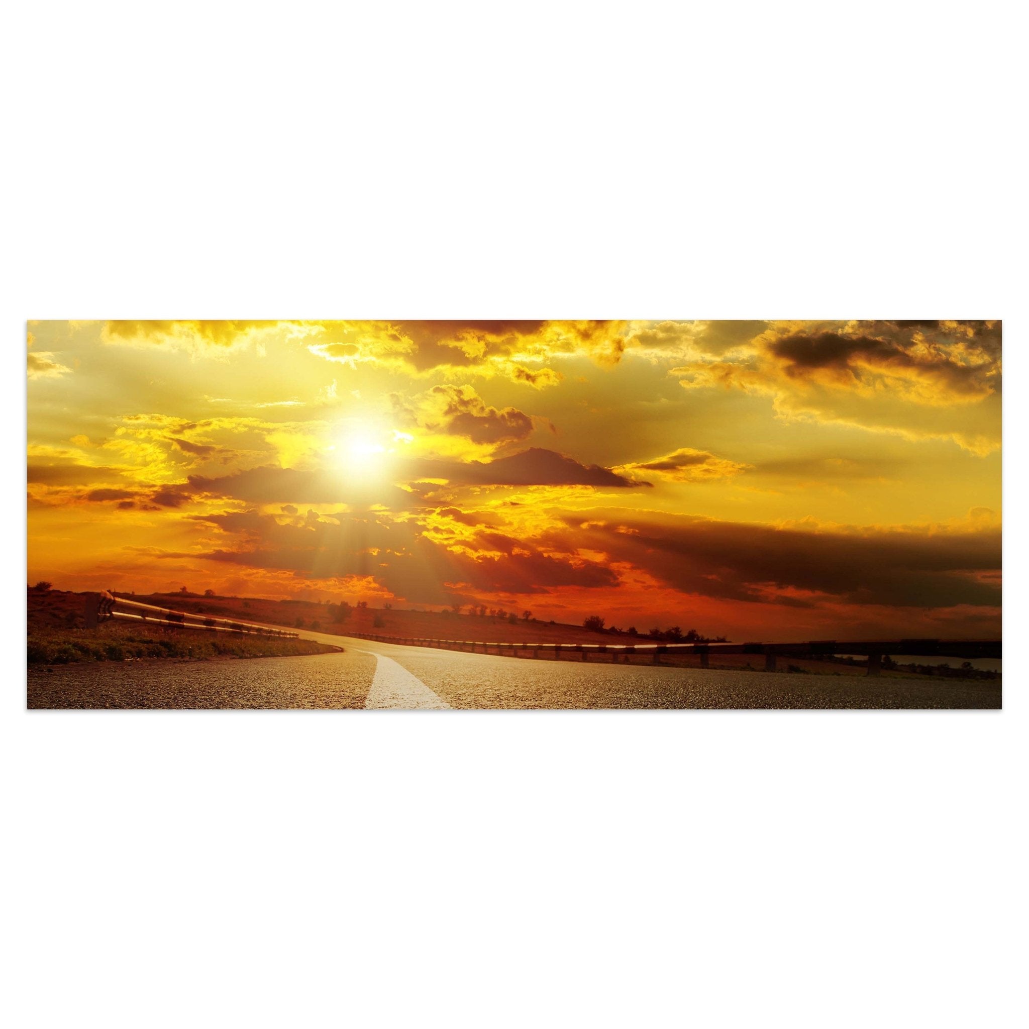 Leinwandbild Asphaltstraße und dramatischer Sonnenuntergang über ihm M0804 kaufen - Bild 1 Leinwandbild Asphaltstraße und dramatischer Sonnenuntergang über ihm M0804 kaufen - Bild 1