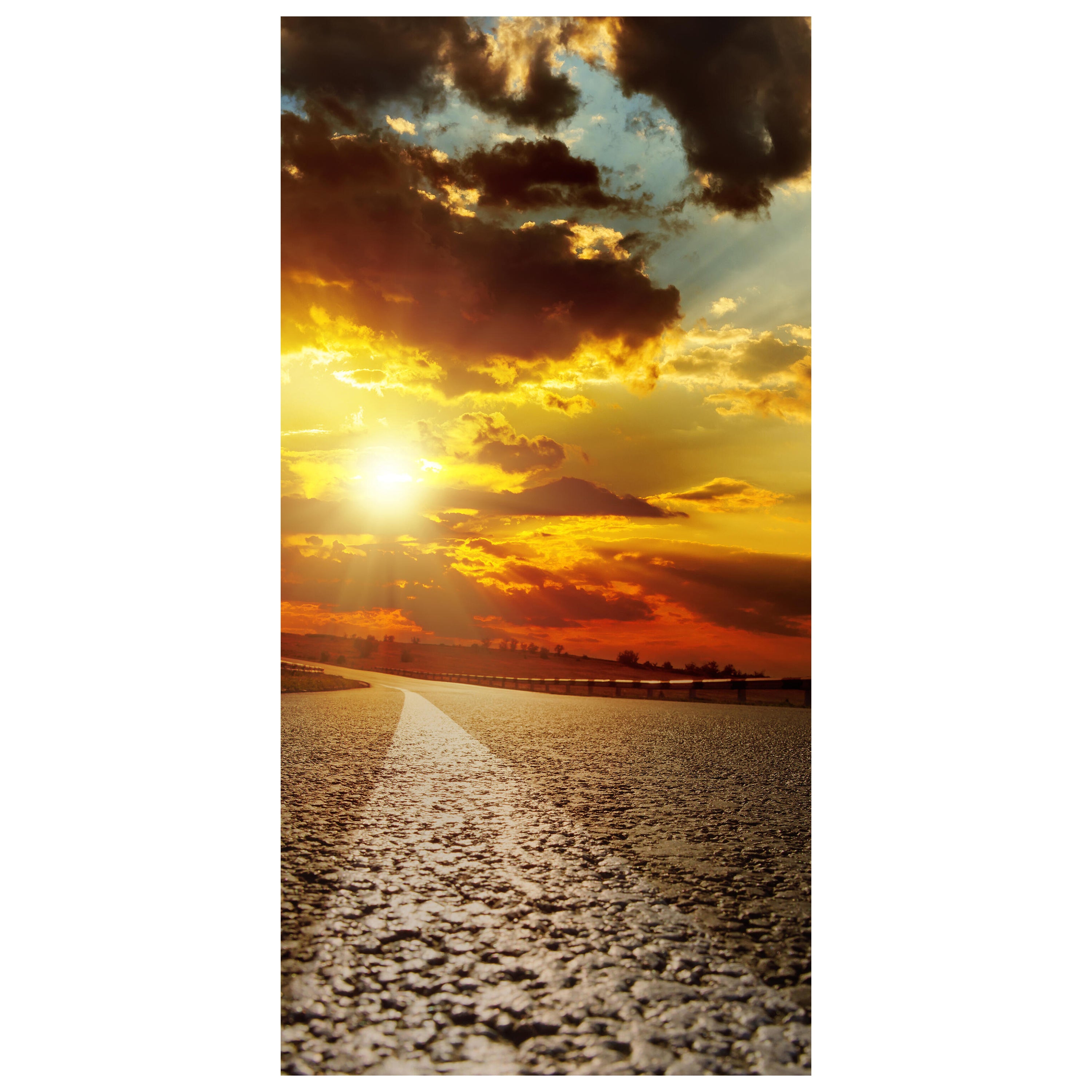 Türtapete Asphaltstraße und dramatischer Sonnenuntergang über ihm M0804 - Bild 2 Türtapete Asphaltstraße und dramatischer Sonnenuntergang über ihm M0804 - Bild 2