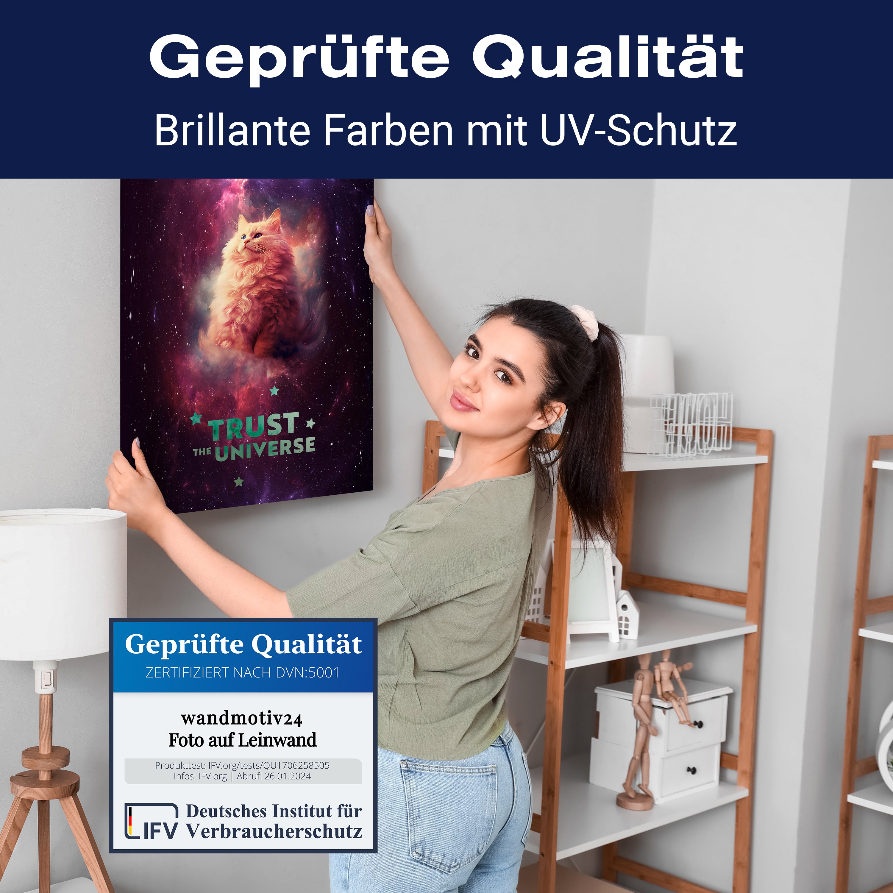 Leinwandbild Katze, Spruch, Weltall, Hochformat M0806 kaufen - Bild 4 Leinwandbild Katze, Spruch, Weltall, Hochformat M0806 kaufen - Bild 4