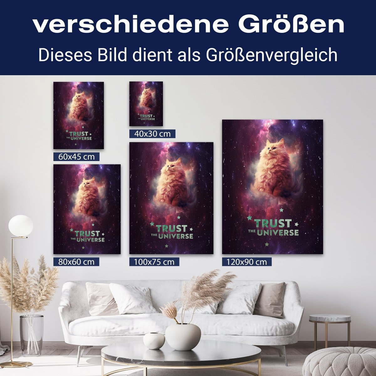 Leinwandbild Katze, Spruch, Weltall, Hochformat M0806 kaufen - Bild 8 Leinwandbild Katze, Spruch, Weltall, Hochformat M0806 kaufen - Bild 8