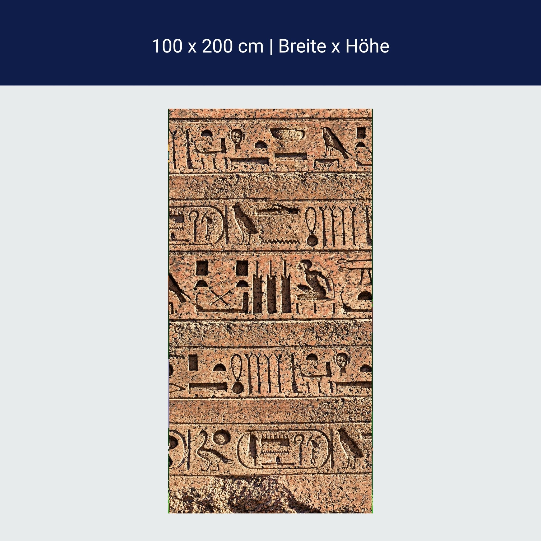 Türtapete Ägyptische Hieroglyphen auf einer alten Mauer M0806 Türtapete Ägyptische Hieroglyphen auf einer alten Mauer M0806