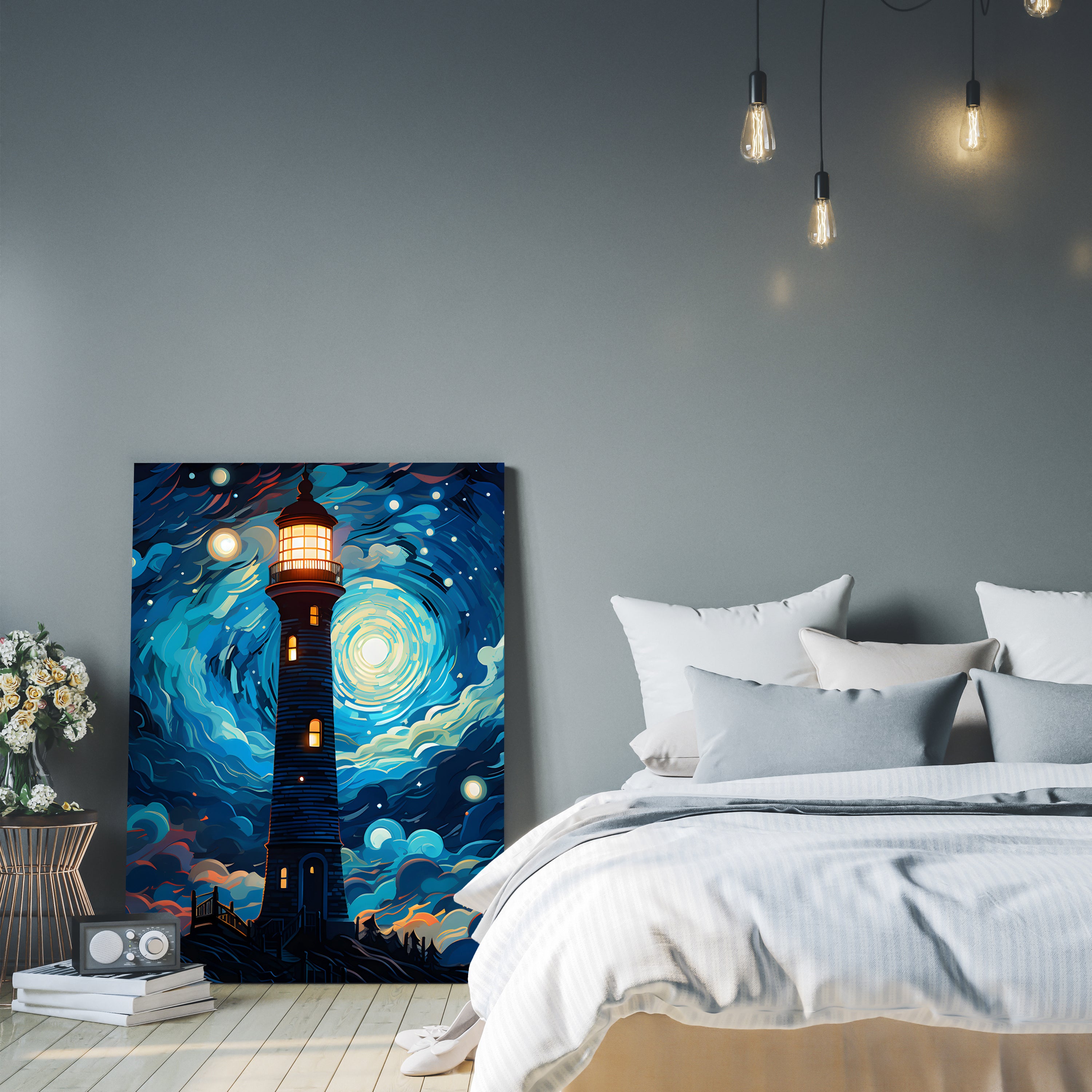 Leinwandbild Leuchtturm, Nacht, Hochformat M0810 kaufen - Bild 3 Leinwandbild Leuchtturm, Nacht, Hochformat M0810 kaufen - Bild 3