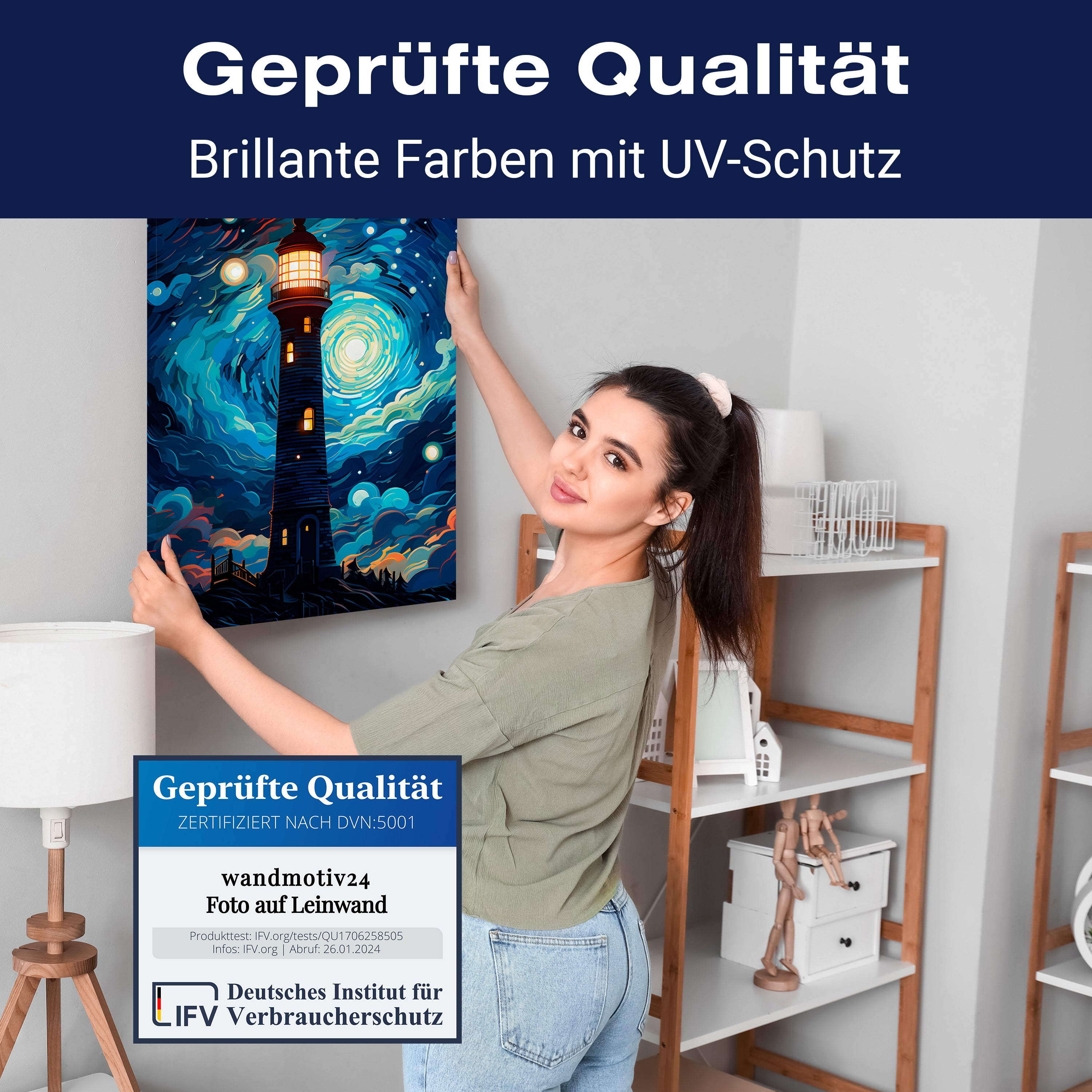 Leinwandbild Leuchtturm, Nacht, Hochformat M0810 kaufen - Bild 4 Leinwandbild Leuchtturm, Nacht, Hochformat M0810 kaufen - Bild 4