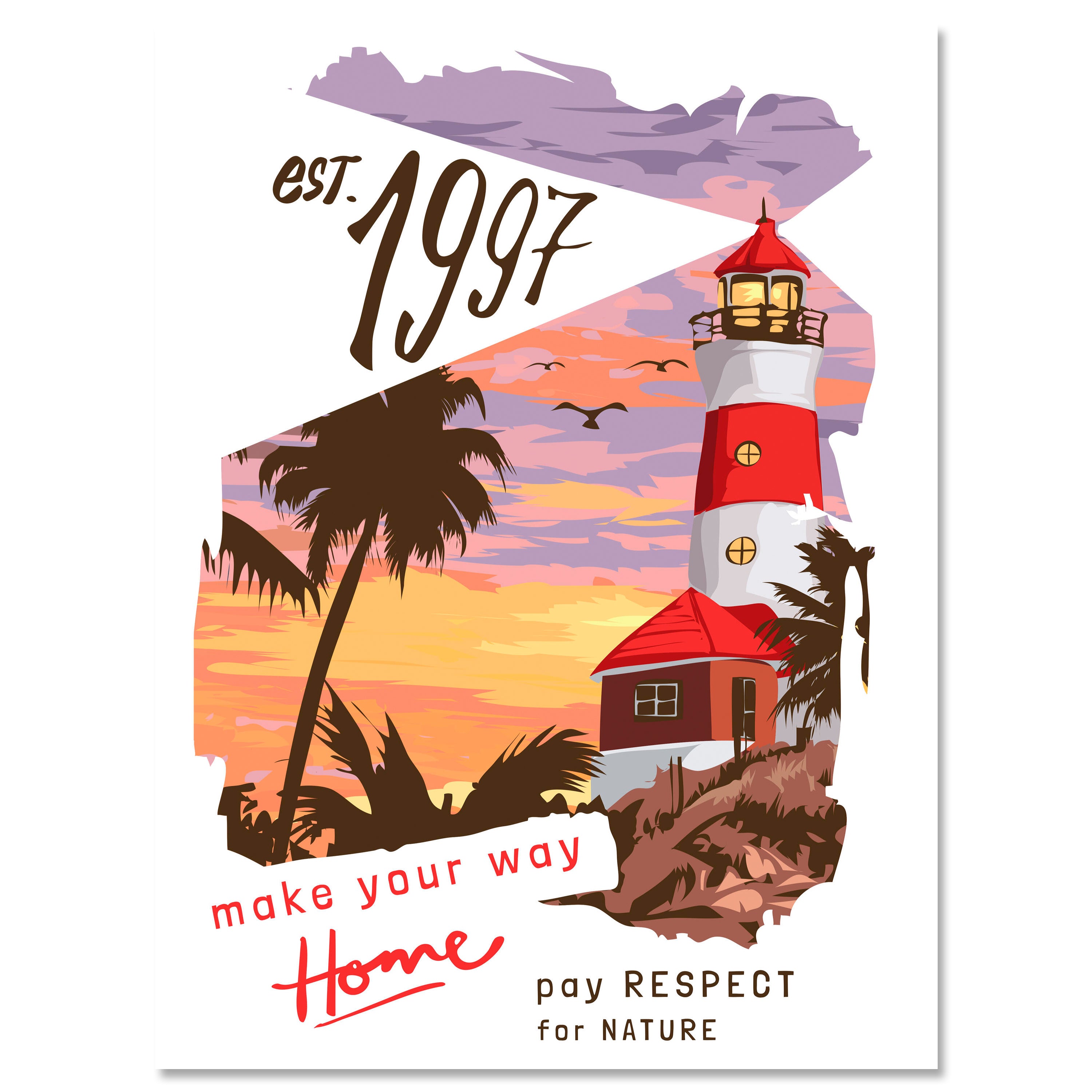 Leinwandbild Leuchtturm, Palmen, Hochformat M0811 kaufen - Bild 1 Leinwandbild Leuchtturm, Palmen, Hochformat M0811 kaufen - Bild 1