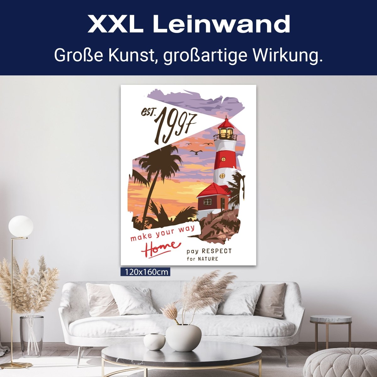 Leinwandbild Leuchtturm, Palmen, Hochformat M0811 kaufen - Bild 9 Leinwandbild Leuchtturm, Palmen, Hochformat M0811 kaufen - Bild 9