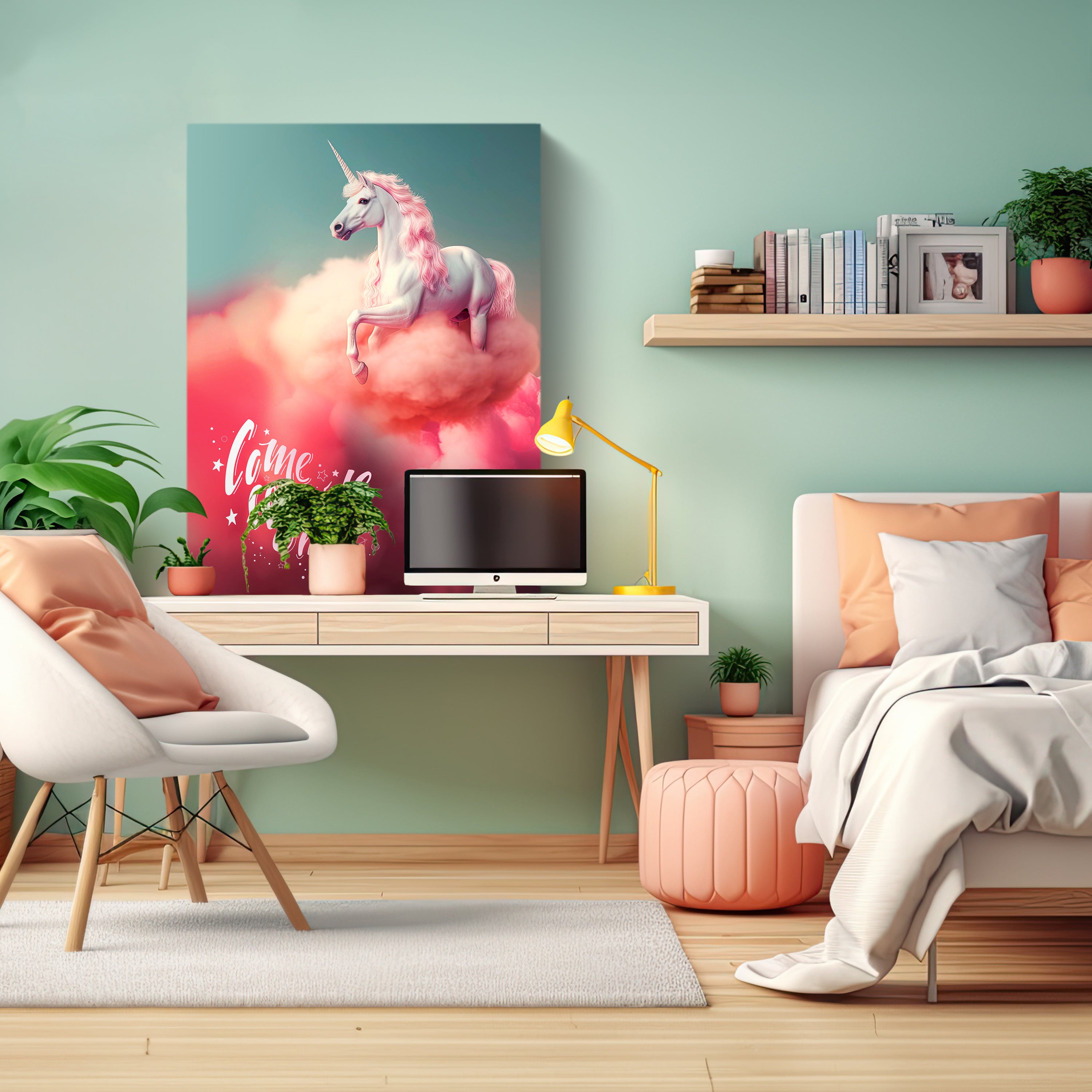 Leinwandbild Spruch, Einhorn, Hochformat M0815 kaufen - Bild 3 Leinwandbild Spruch, Einhorn, Hochformat M0815 kaufen - Bild 3