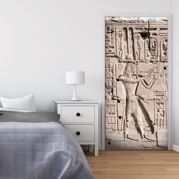 Türtapete Hieroglyphenschnitzereien an der Wand M0817 - Bild 1 Türtapete Hieroglyphenschnitzereien an der Wand M0817 - Bild 1