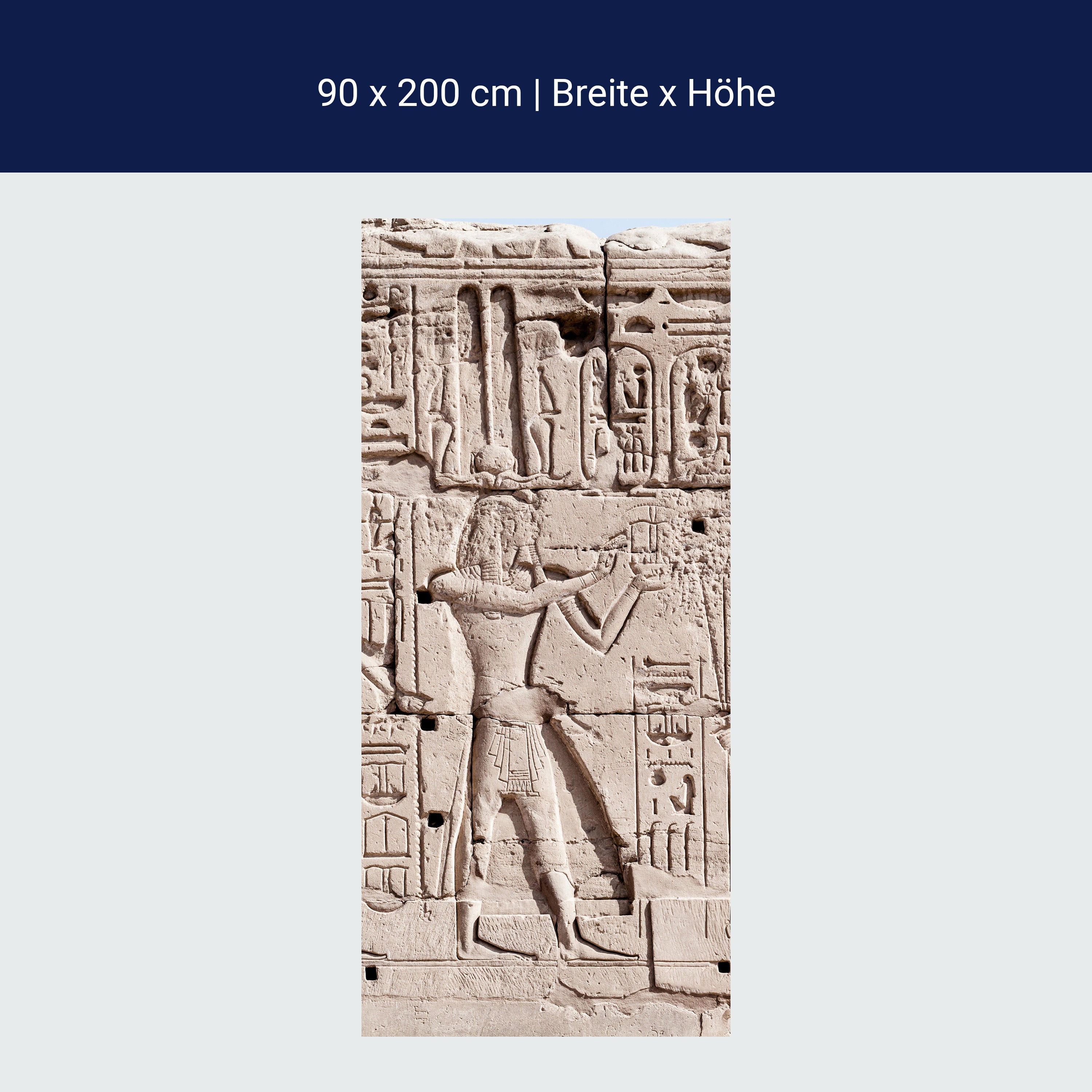 Türtapete Hieroglyphenschnitzereien an der Wand M0817 Türtapete Hieroglyphenschnitzereien an der Wand M0817