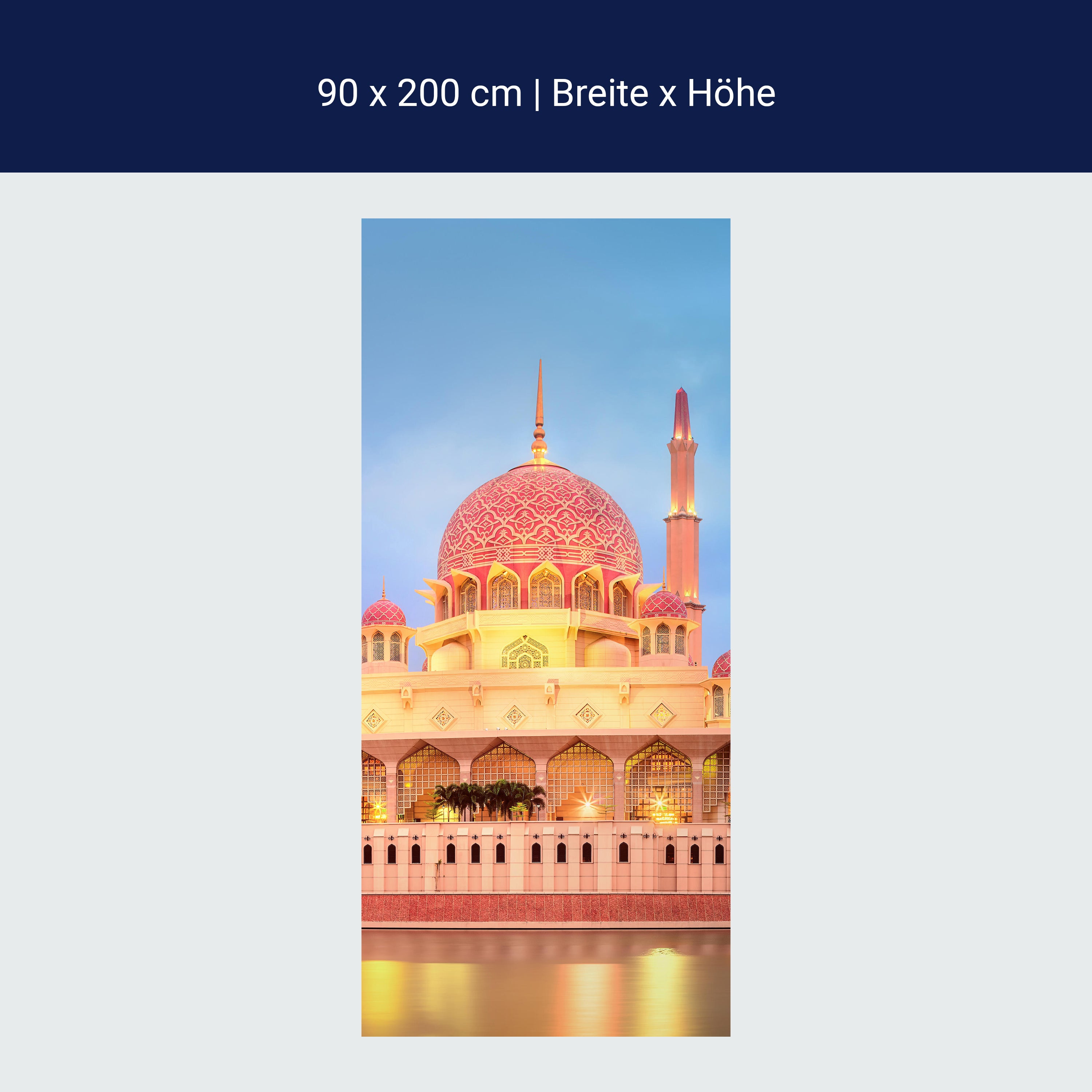 Türtapete Sonnenuntergang über Putrajaya-Moschee M0819 Türtapete Sonnenuntergang über Putrajaya-Moschee M0819