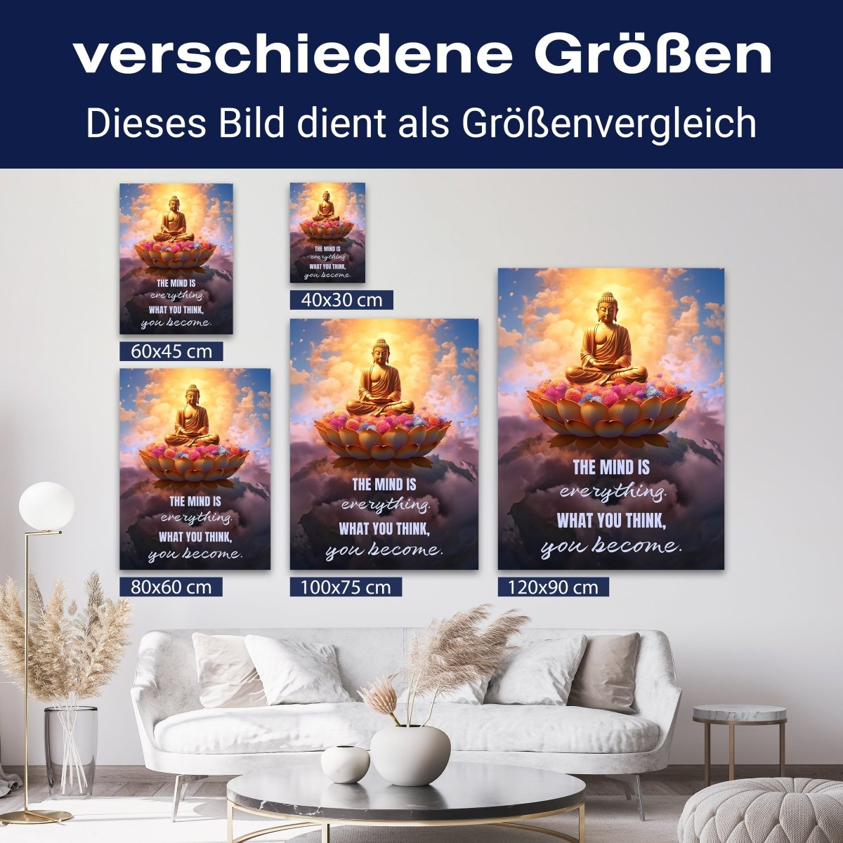 Leinwandbild Spruch Mind is Everything M0822 kaufen - Bild 8 Leinwandbild Spruch Mind is Everything M0822 kaufen - Bild 8