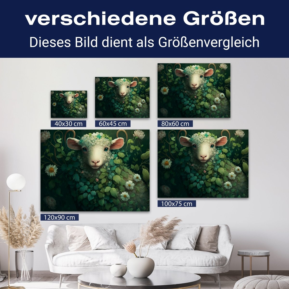 Leinwandbild Schaf, Digital Art, Querformat M0824 kaufen - Bild 8 Leinwandbild Schaf, Digital Art, Querformat M0824 kaufen - Bild 8