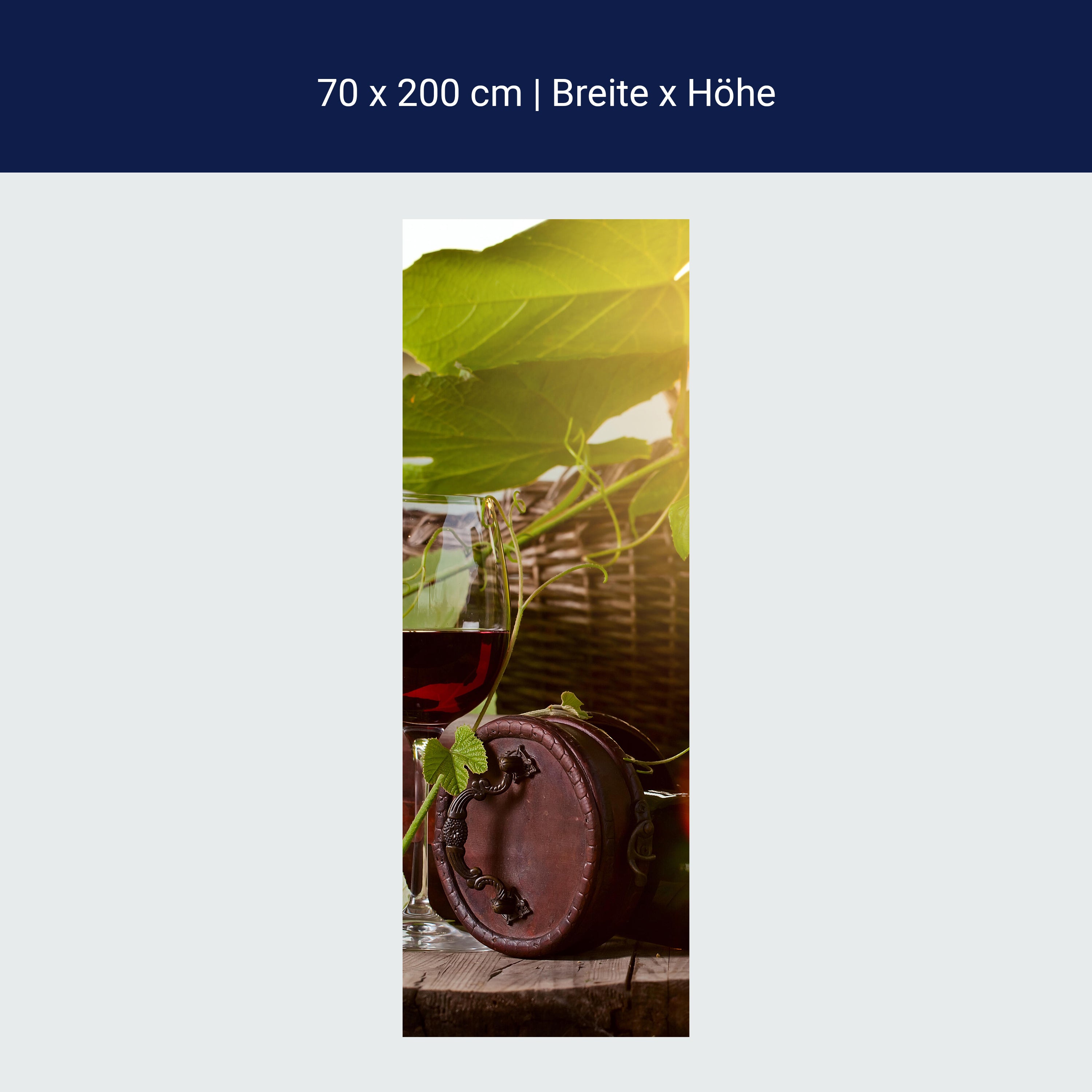 Türtapete Flasche und Glas mit Rotwein M0831 Türtapete Flasche und Glas mit Rotwein M0831