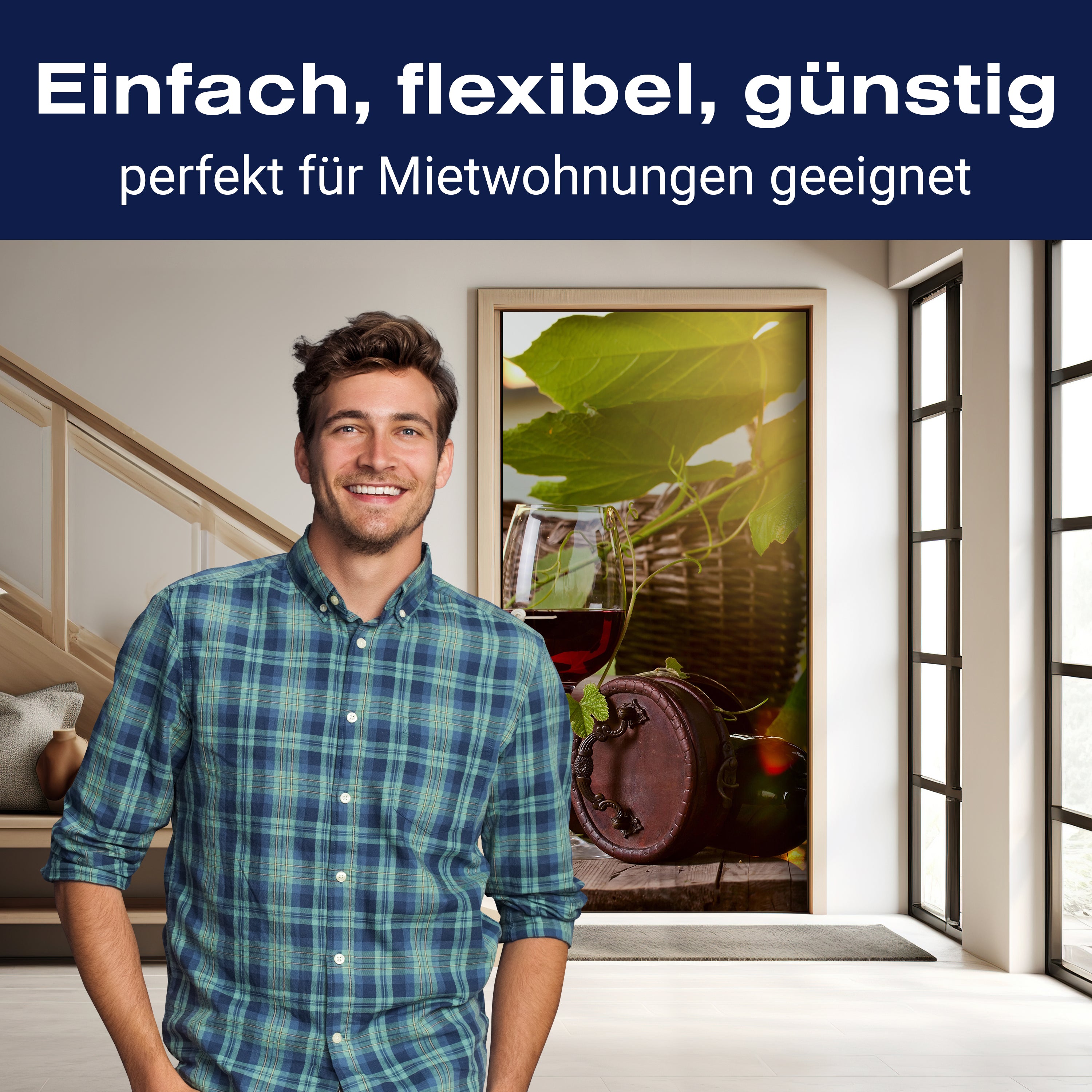 Türtapete Flasche und Glas mit Rotwein M0831 - Bild 3 Türtapete Flasche und Glas mit Rotwein M0831 - Bild 3