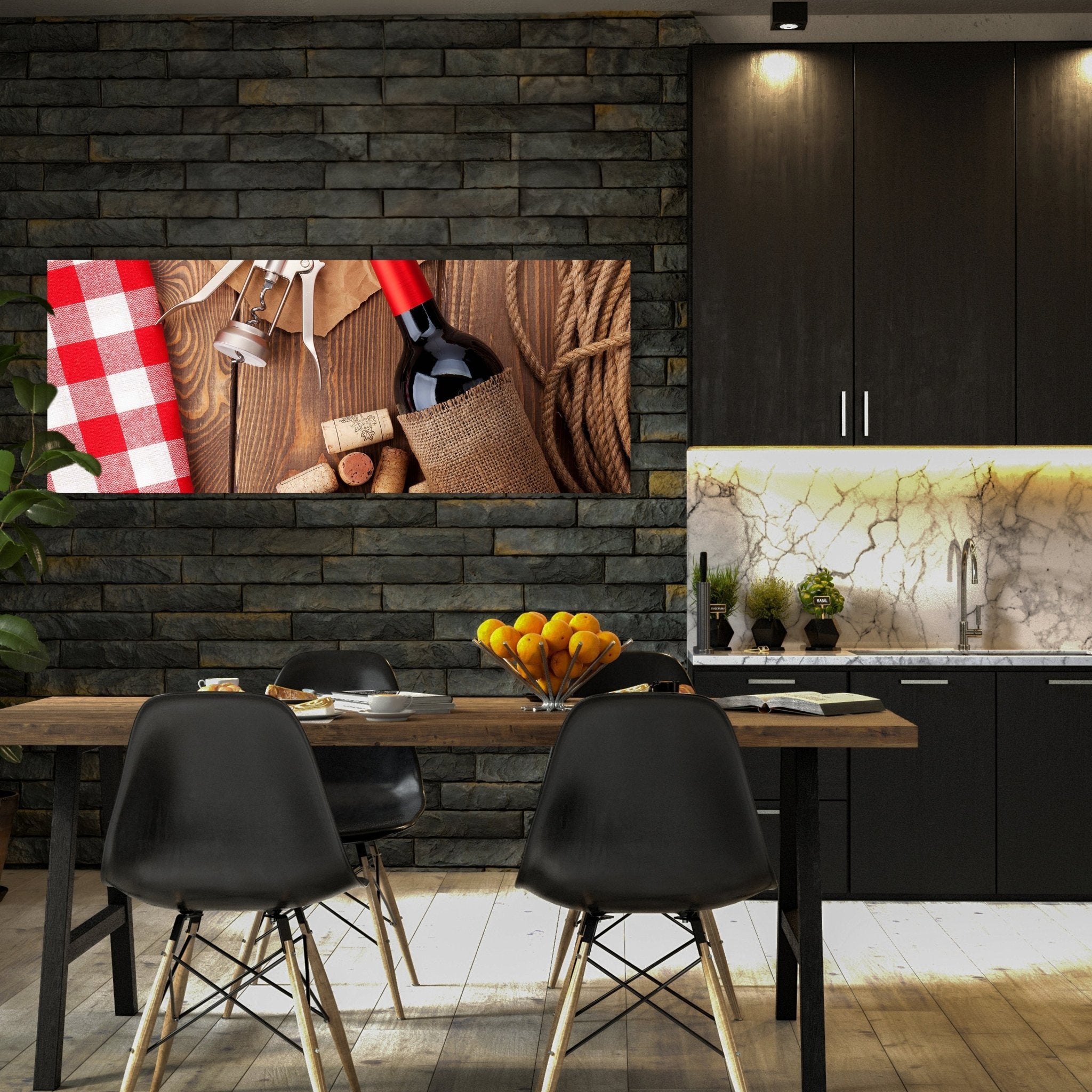 Leinwandbild Rotweinflasche, Schüssel mit Korken und Korkenzieher M0832 kaufen - Bild 3 Leinwandbild Rotweinflasche, Schüssel mit Korken und Korkenzieher M0832 kaufen - Bild 3