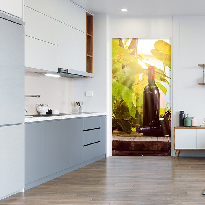 Türtapete Weinberg und Wein M0833 - Bild 1 Türtapete Weinberg und Wein M0833 - Bild 1