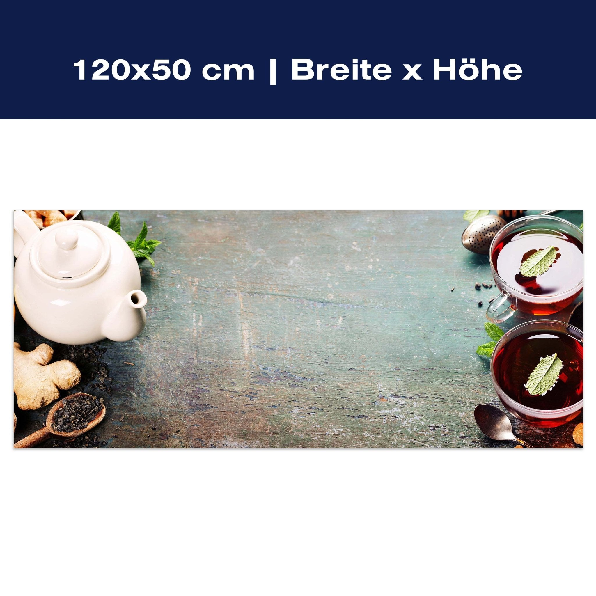 Leinwandbild Tee mit Minze, Ingwer und Zitrone M0834 Leinwandbild Tee mit Minze, Ingwer und Zitrone M0834