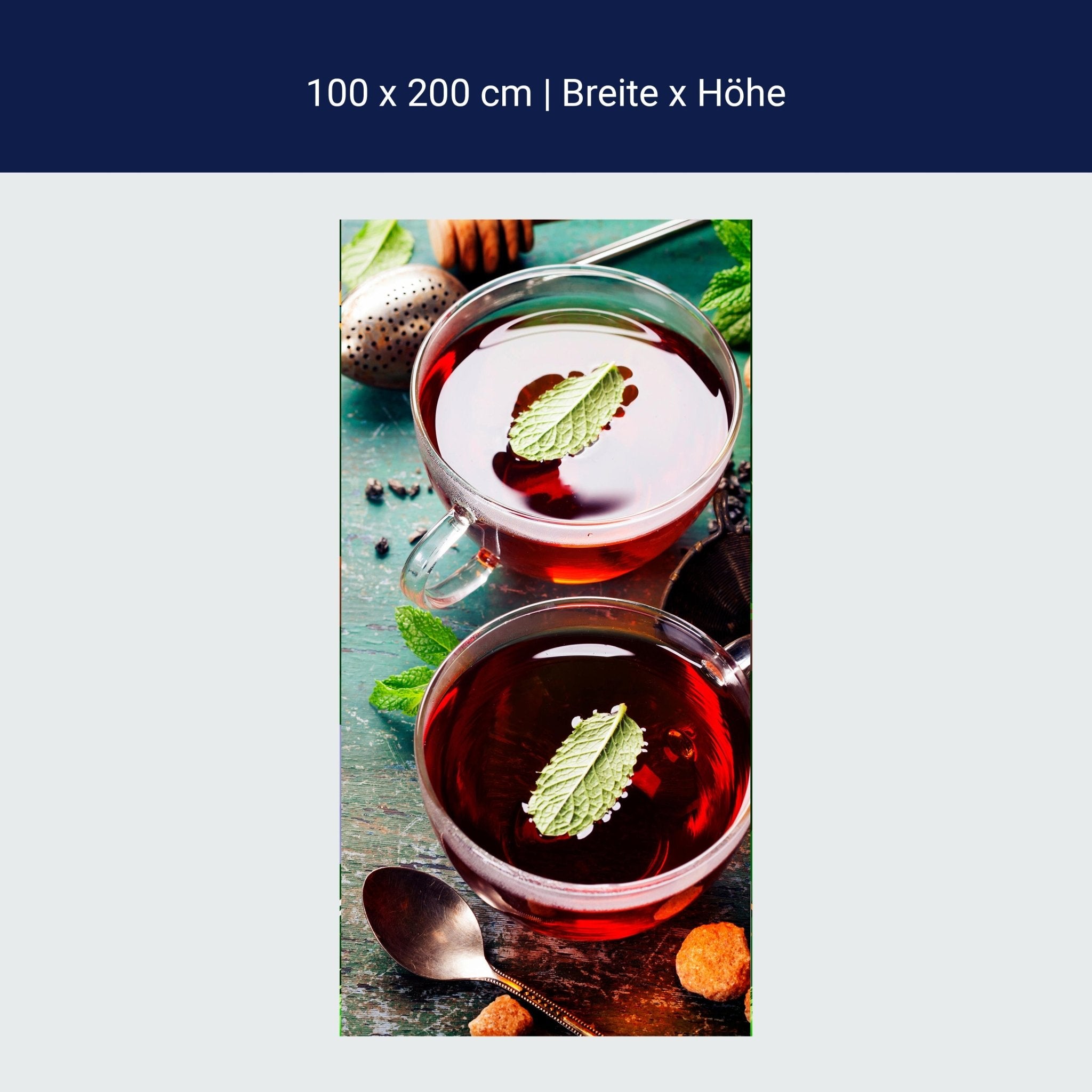 Türtapete Tee mit Minze, Ingwer und Zitrone M0834 Türtapete Tee mit Minze, Ingwer und Zitrone M0834