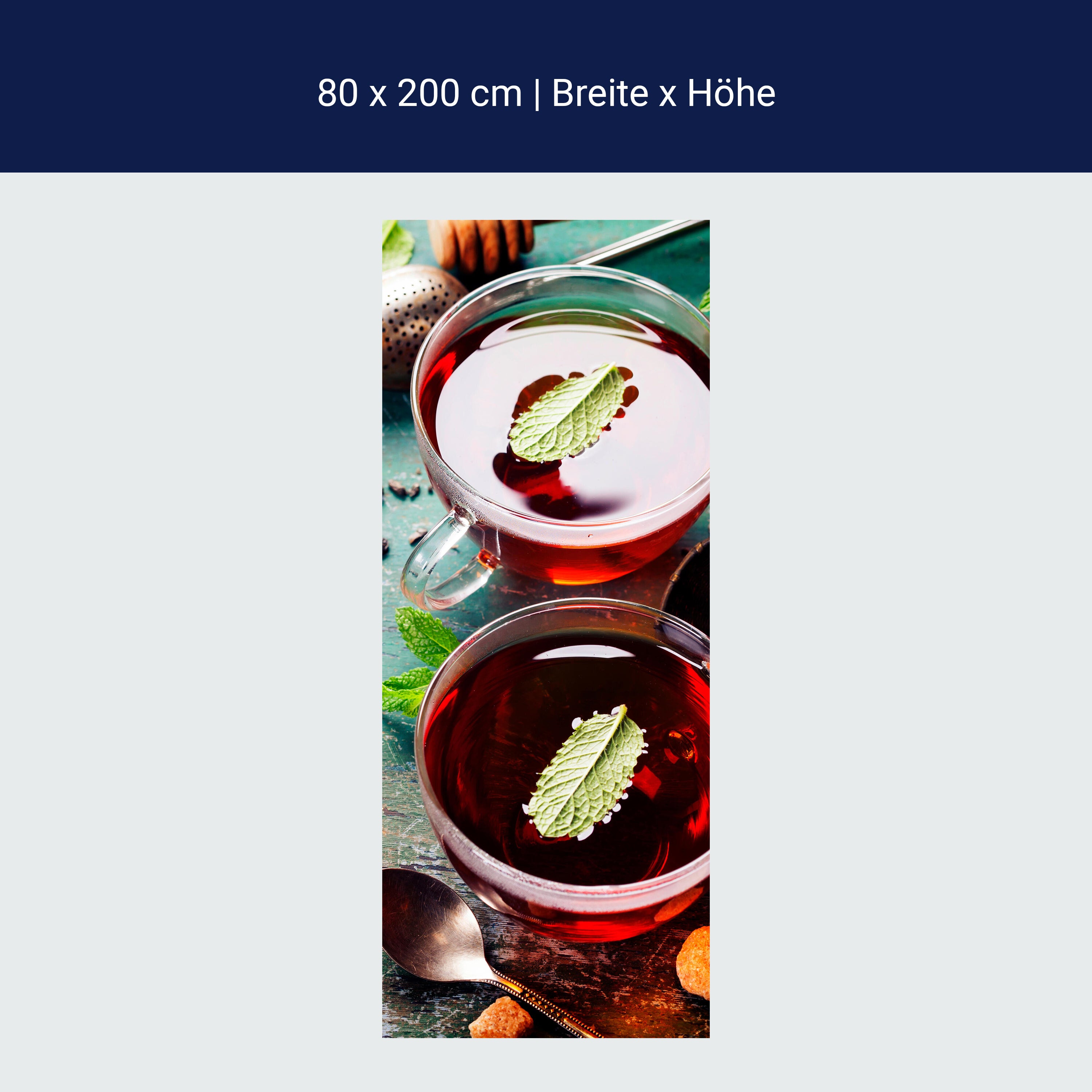 Türtapete Tee mit Minze, Ingwer und Zitrone M0834 Türtapete Tee mit Minze, Ingwer und Zitrone M0834