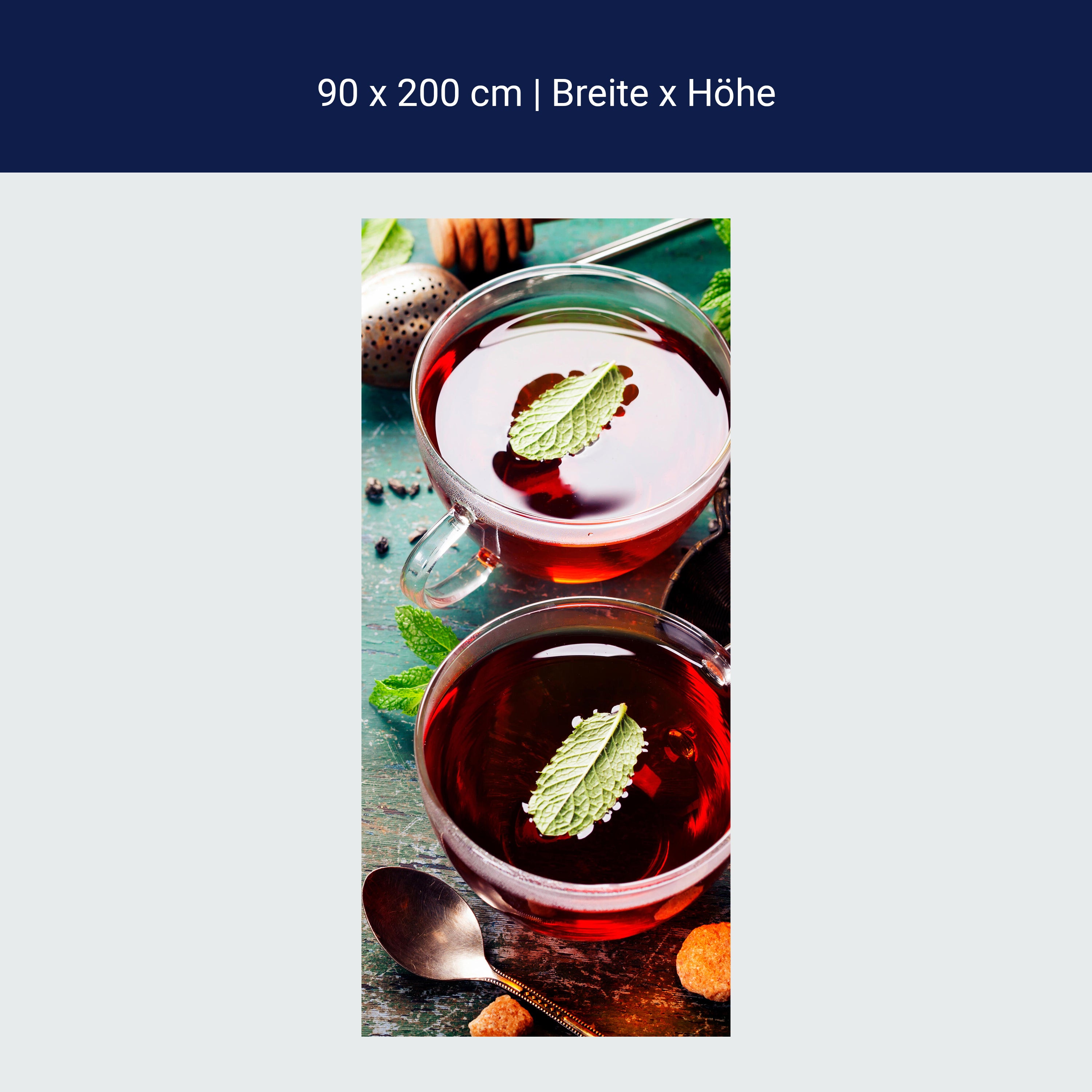 Türtapete Tee mit Minze, Ingwer und Zitrone M0834 Türtapete Tee mit Minze, Ingwer und Zitrone M0834