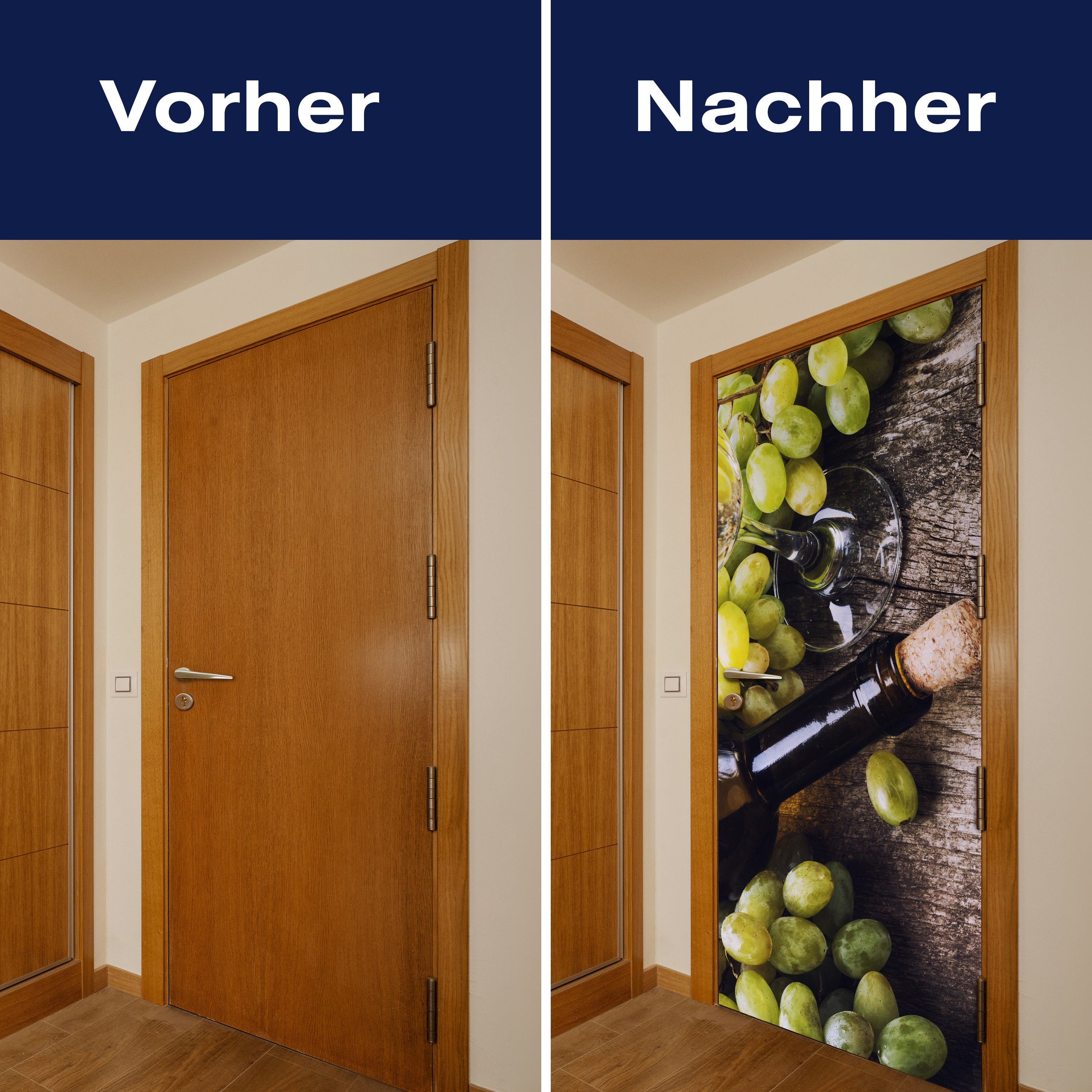 Türtapete Flasche Weißwein und Trauben auf einem alten Tisch M0838 - Bild 10 Türtapete Flasche Weißwein und Trauben auf einem alten Tisch M0838 - Bild 10