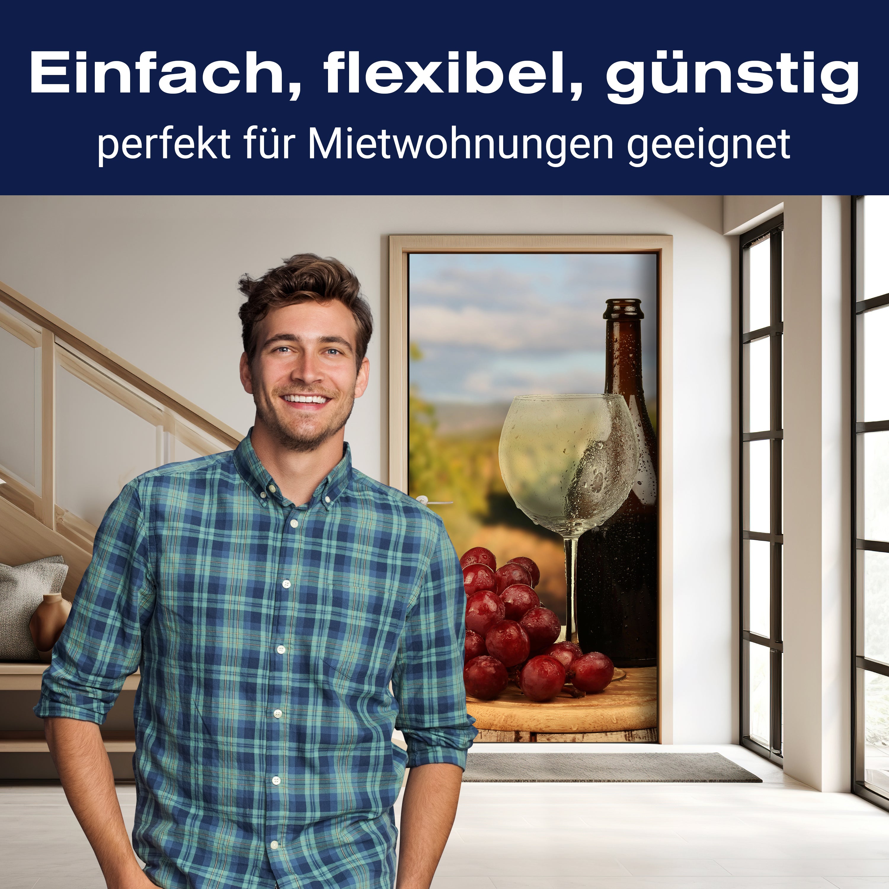 Türtapete Ein Glas Wein M0840 - Bild 3 Türtapete Ein Glas Wein M0840 - Bild 3