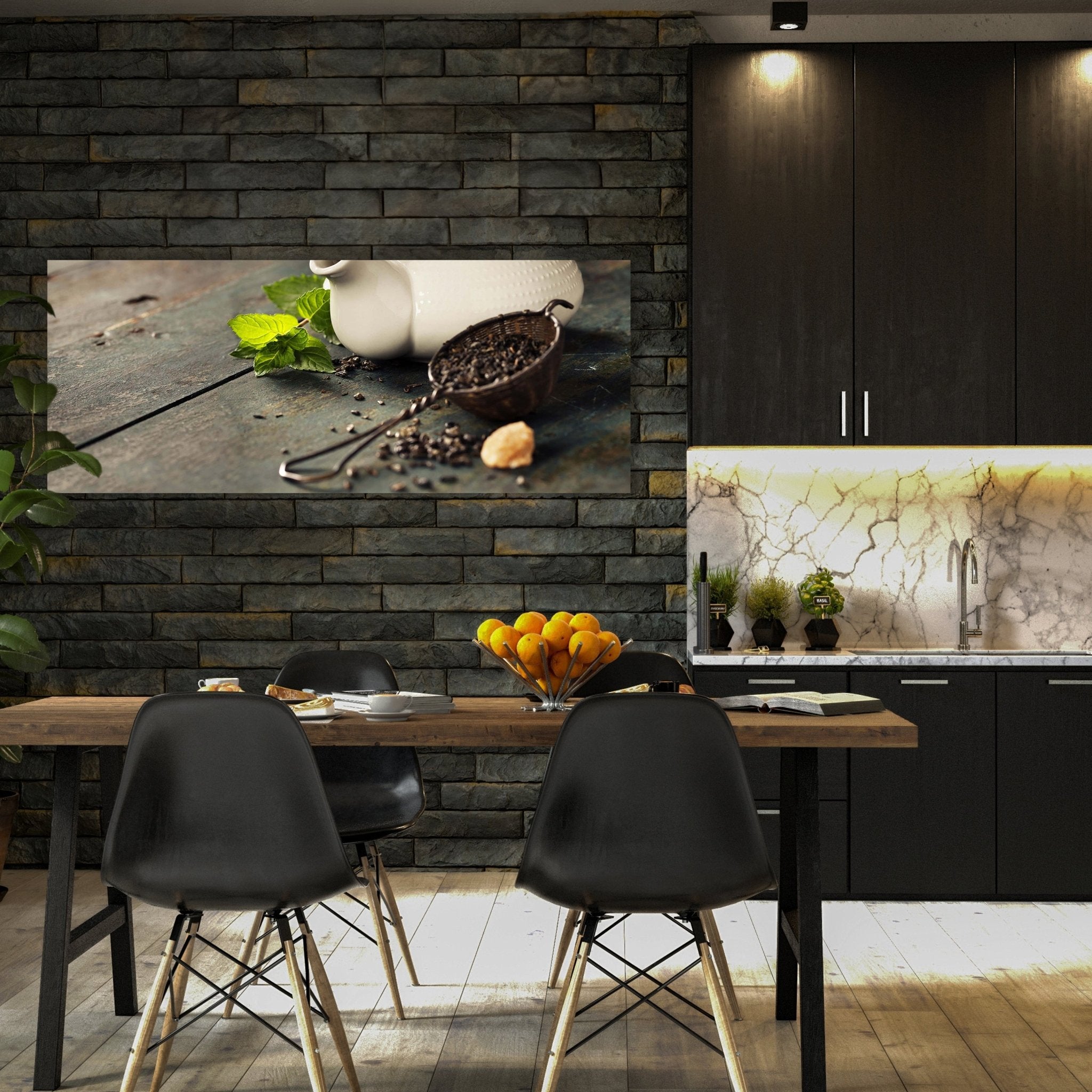 Leinwandbild Teekanne und Tasse Tee mit Minze M0845 kaufen - Bild 3 Leinwandbild Teekanne und Tasse Tee mit Minze M0845 kaufen - Bild 3