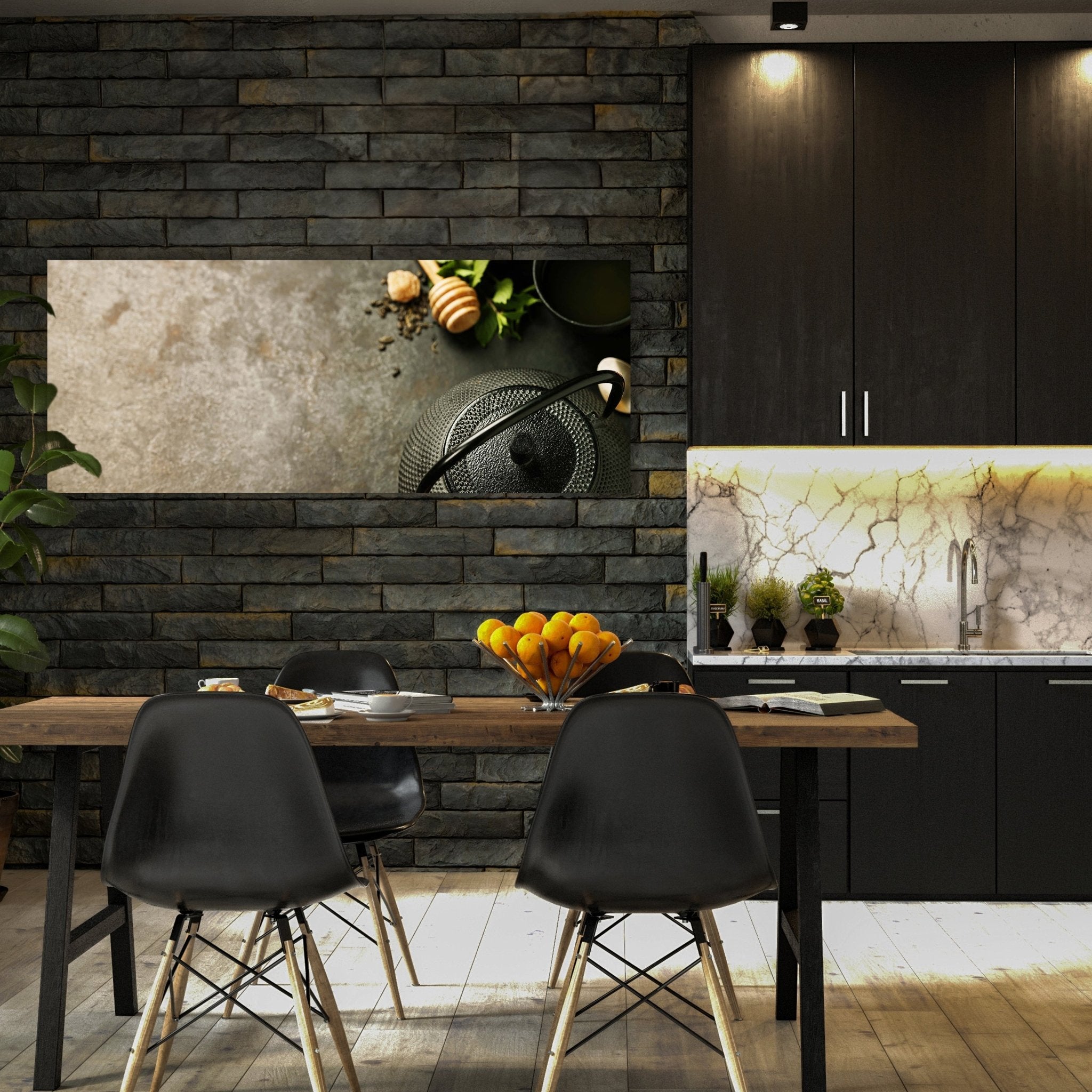 Leinwandbild Rustikale Teekanne mit Ingwer und Minze M0846 kaufen - Bild 3 Leinwandbild Rustikale Teekanne mit Ingwer und Minze M0846 kaufen - Bild 3