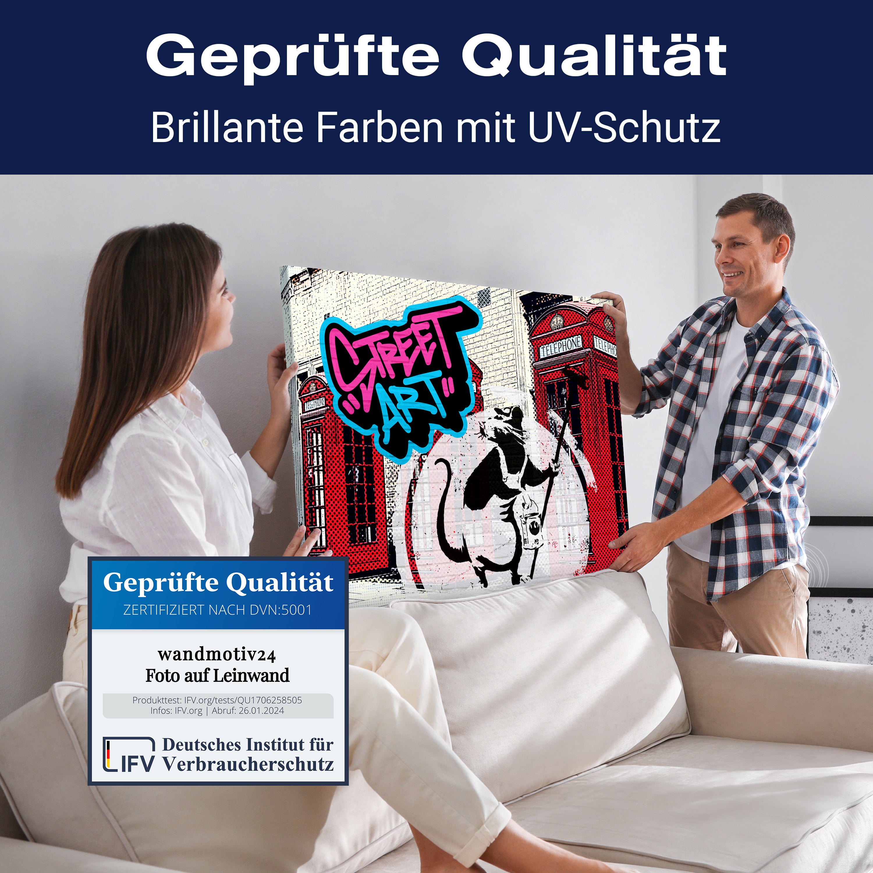 Leinwandbild Banksy Street Art M0846 kaufen - Bild 4 Leinwandbild Banksy Street Art M0846 kaufen - Bild 4