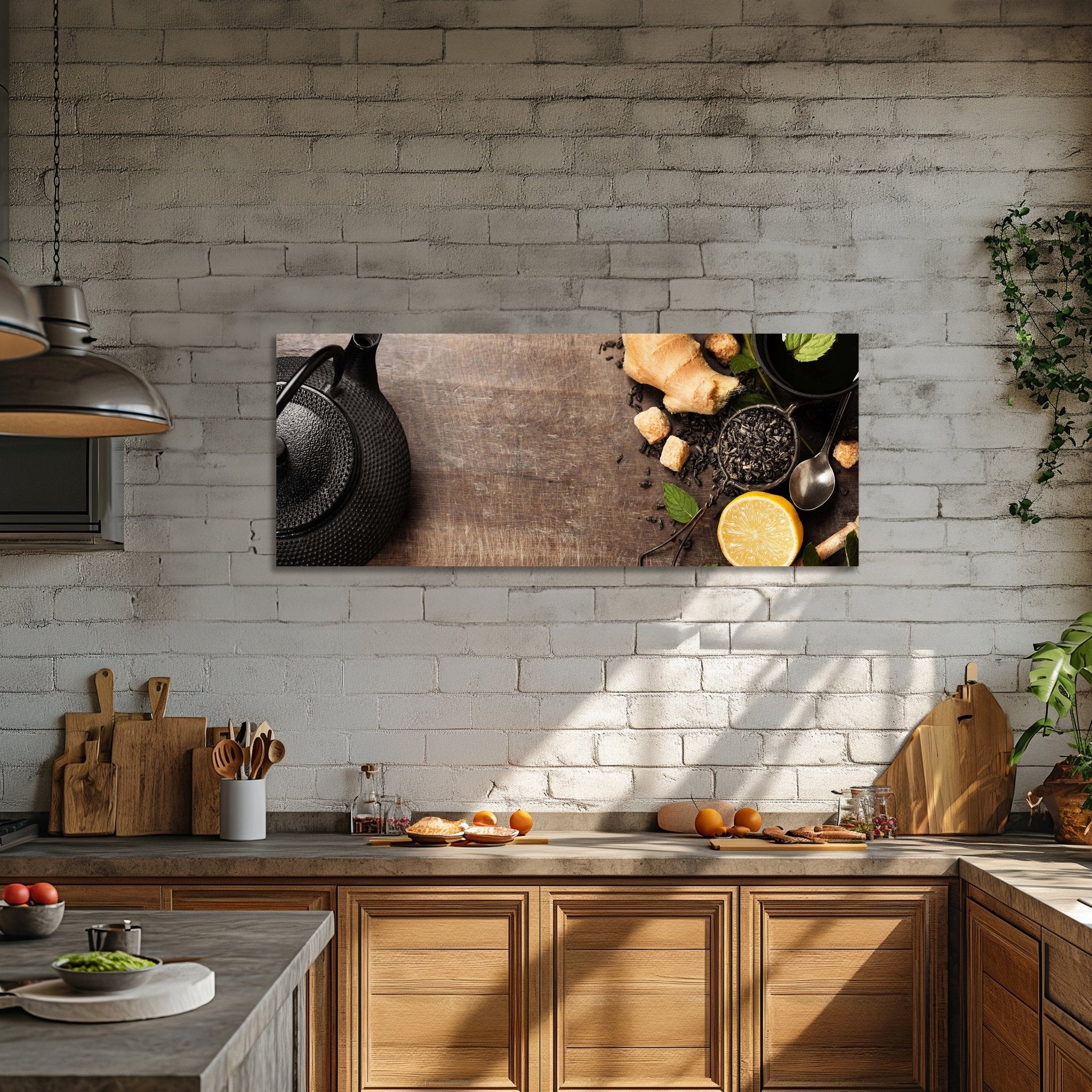 Leinwandbild Rustikale Teekanne mit Kräutern M0847 kaufen - Bild 2 Leinwandbild Rustikale Teekanne mit Kräutern M0847 kaufen - Bild 2