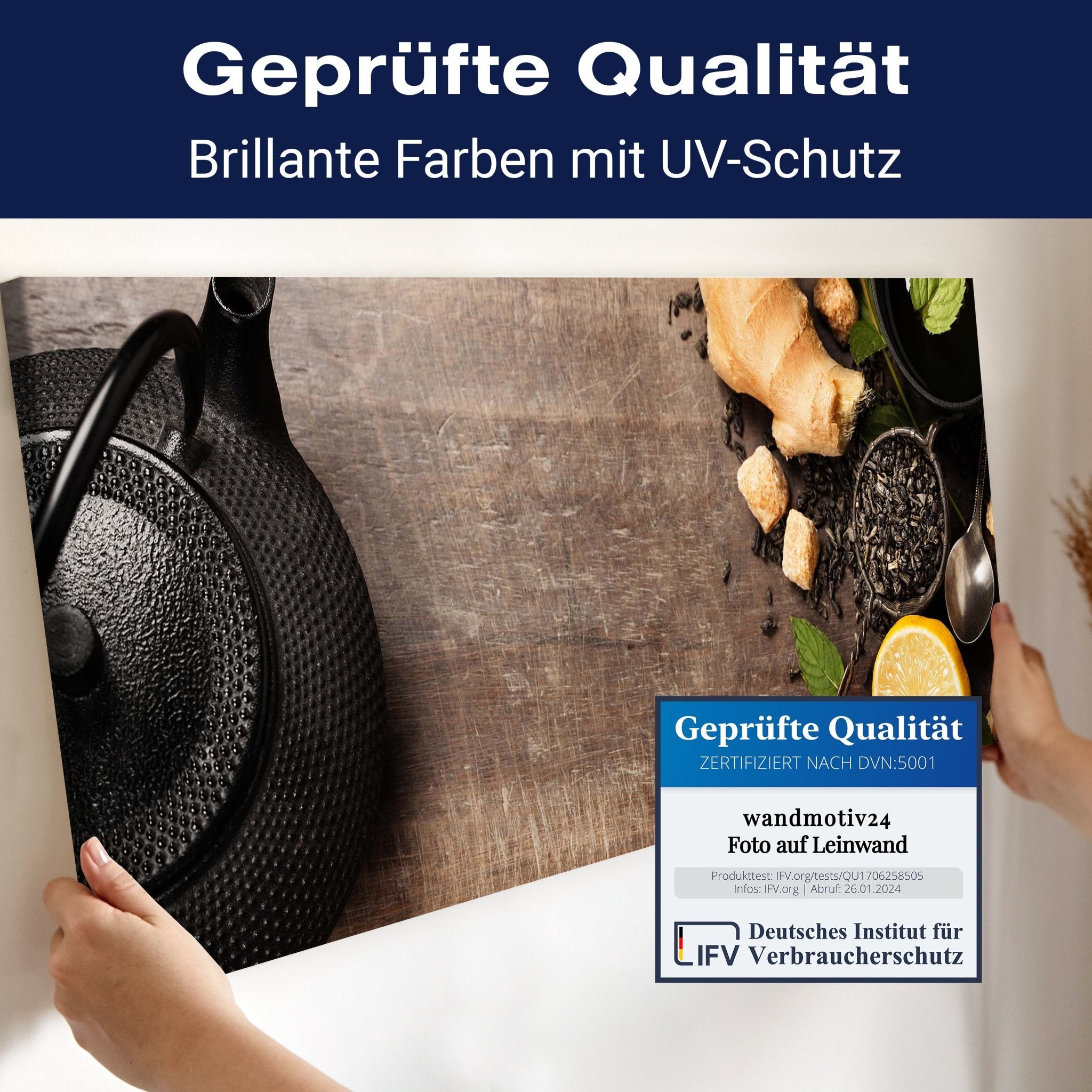 Leinwandbild Rustikale Teekanne mit Kräutern M0847 kaufen - Bild 4 Leinwandbild Rustikale Teekanne mit Kräutern M0847 kaufen - Bild 4