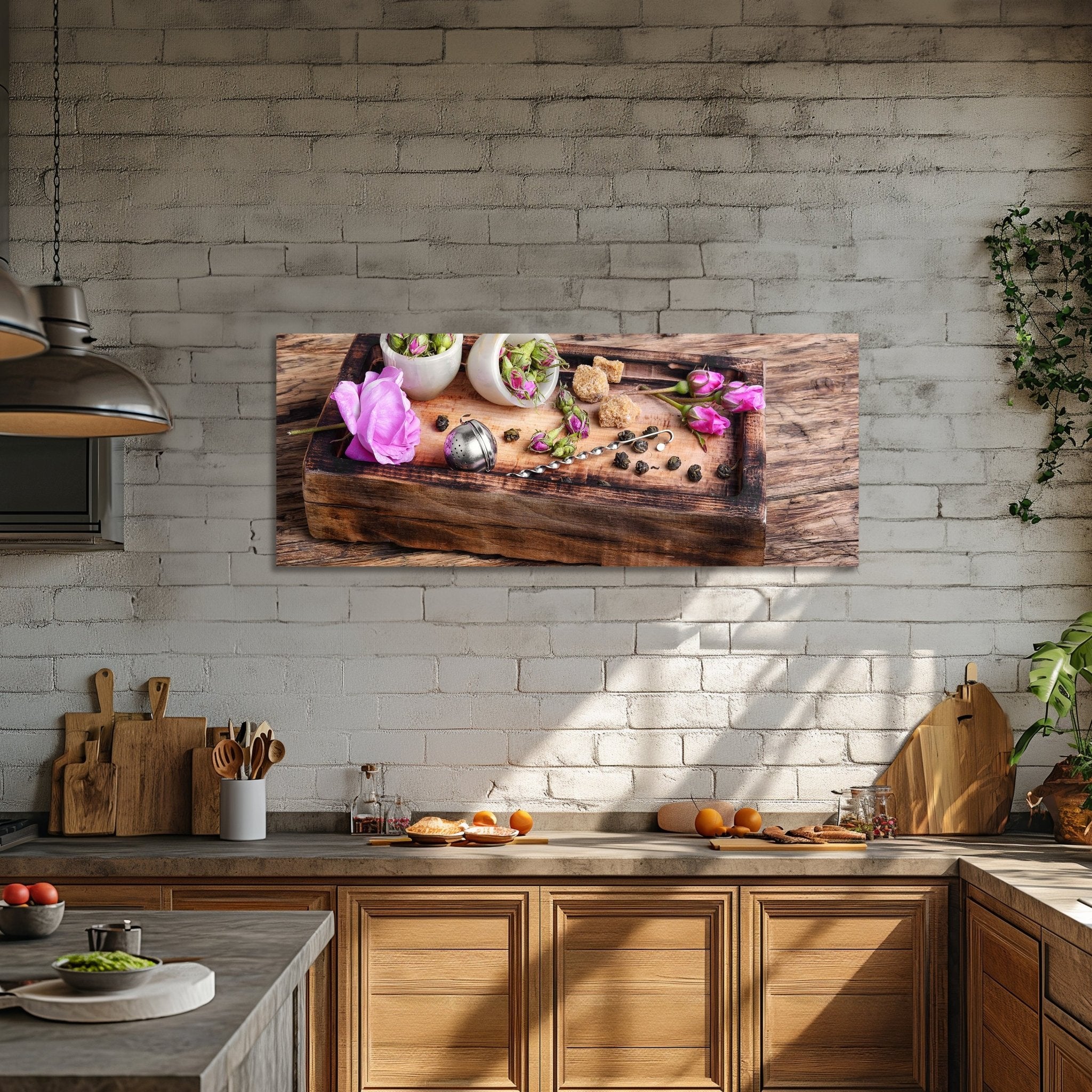 Leinwandbild Trockene Rose Knospen Tee M0850 kaufen - Bild 2 Leinwandbild Trockene Rose Knospen Tee M0850 kaufen - Bild 2