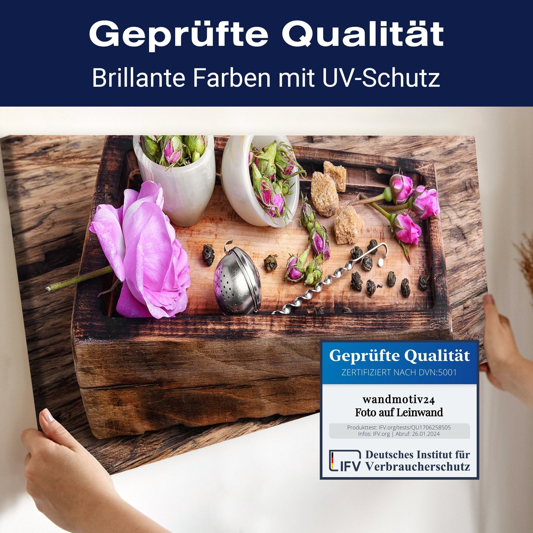 Leinwandbild Trockene Rose Knospen Tee M0850 kaufen - Bild 4 Leinwandbild Trockene Rose Knospen Tee M0850 kaufen - Bild 4