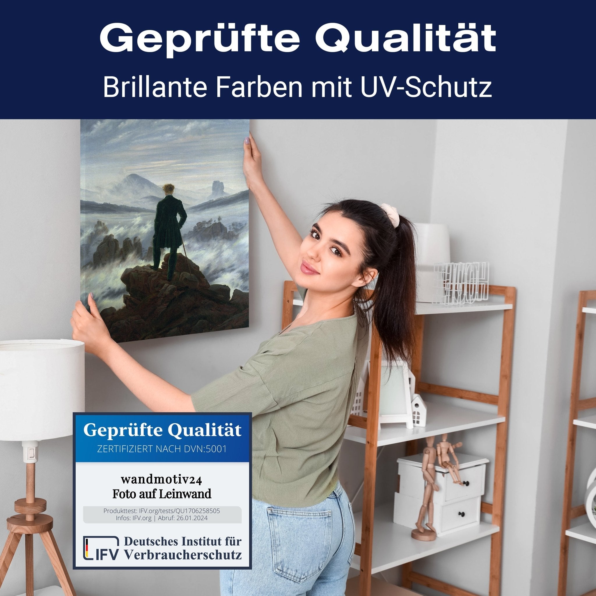 Leinwandbild Der Wanderer Caspar David Friedrich M0851 kaufen - Bild 4 Leinwandbild Der Wanderer Caspar David Friedrich M0851 kaufen - Bild 4