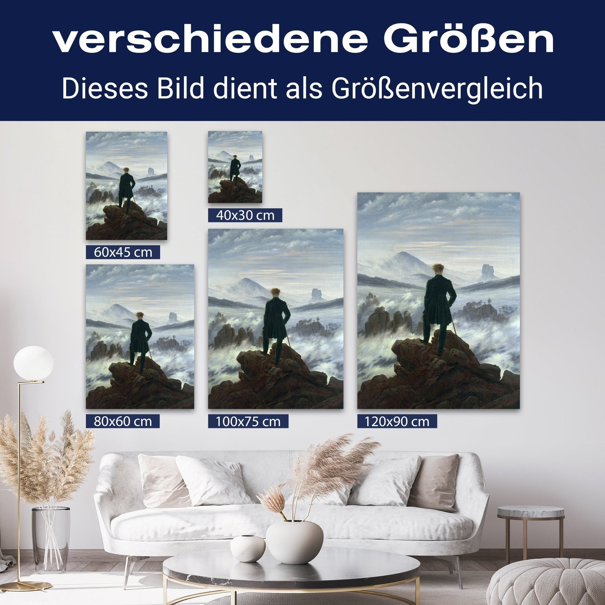 Leinwandbild Der Wanderer Caspar David Friedrich M0851 kaufen - Bild 8 Leinwandbild Der Wanderer Caspar David Friedrich M0851 kaufen - Bild 8