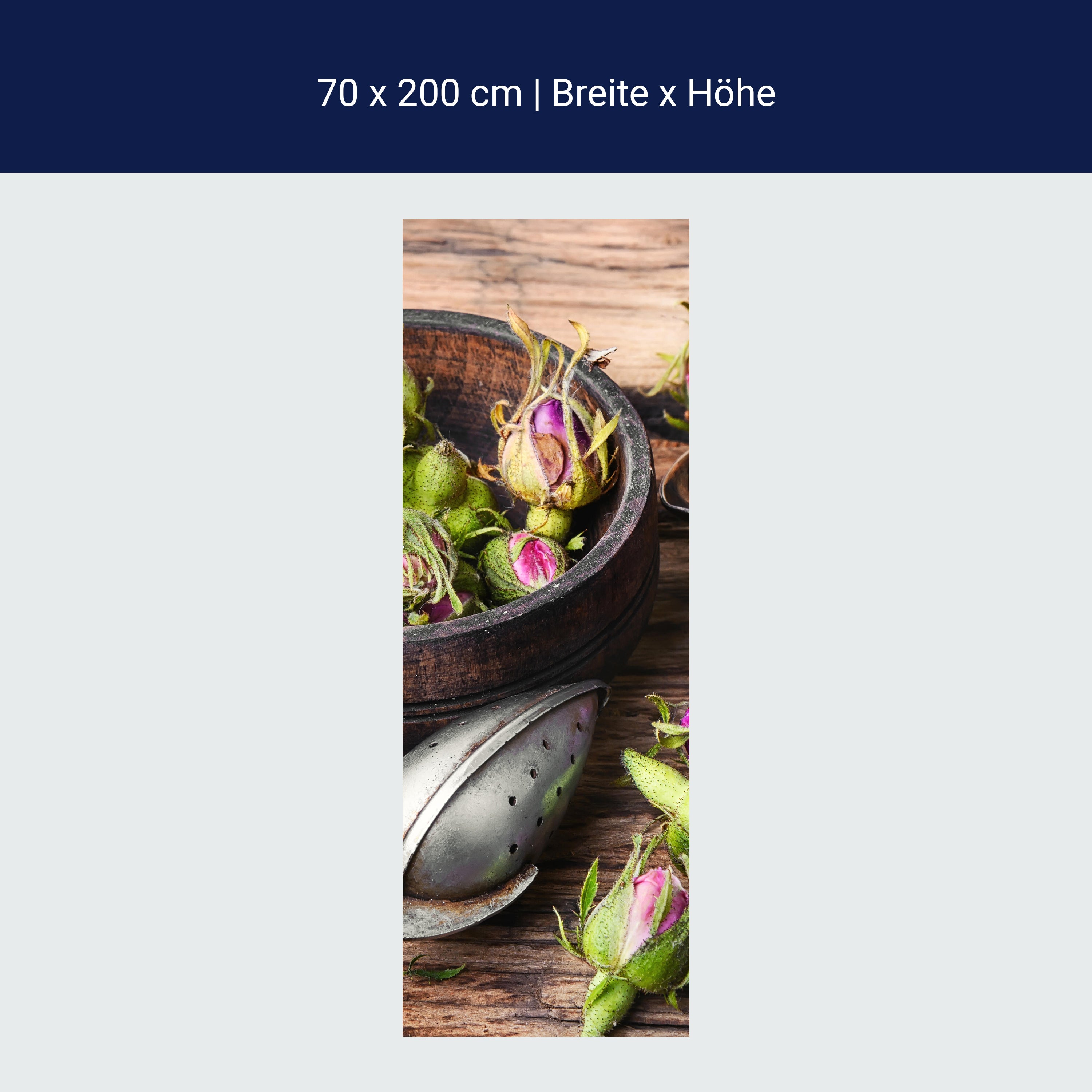 Türtapete Teesieb und Rosenknospen M0851 Türtapete Teesieb und Rosenknospen M0851